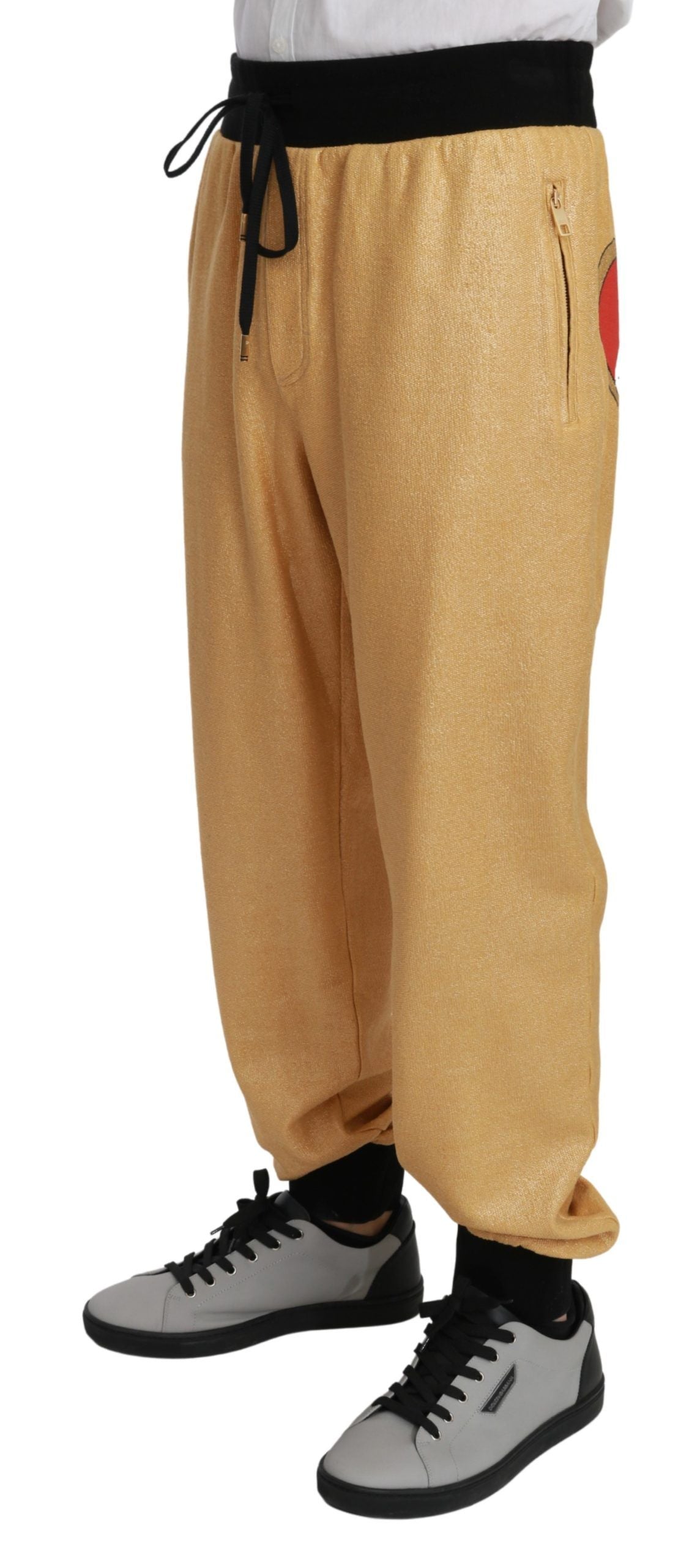Памучни мъжки панталони Dolce &amp; Gabbana Gold Year of the Pig