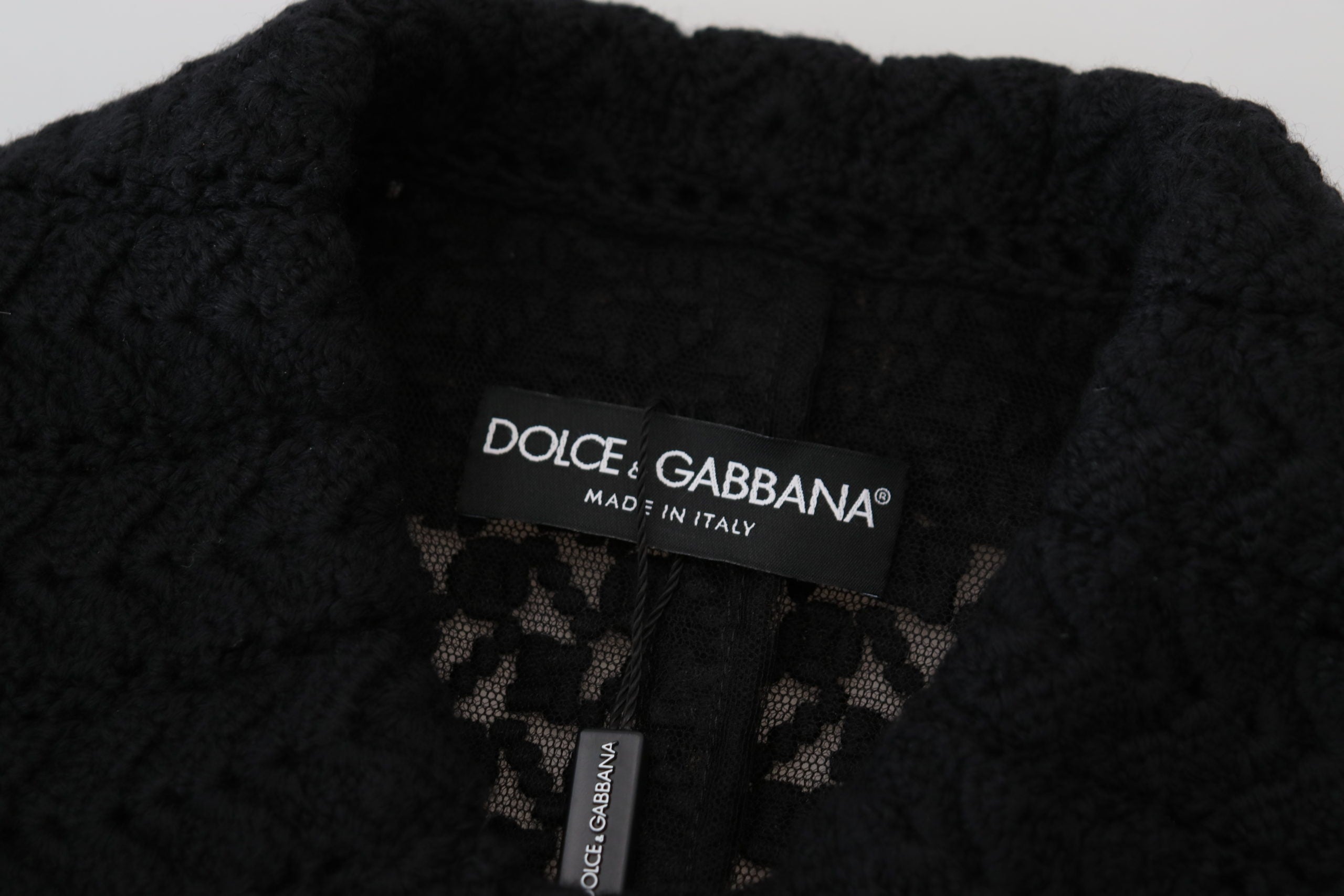 Черно памучно яке с копчета Dolce &amp; Gabbana