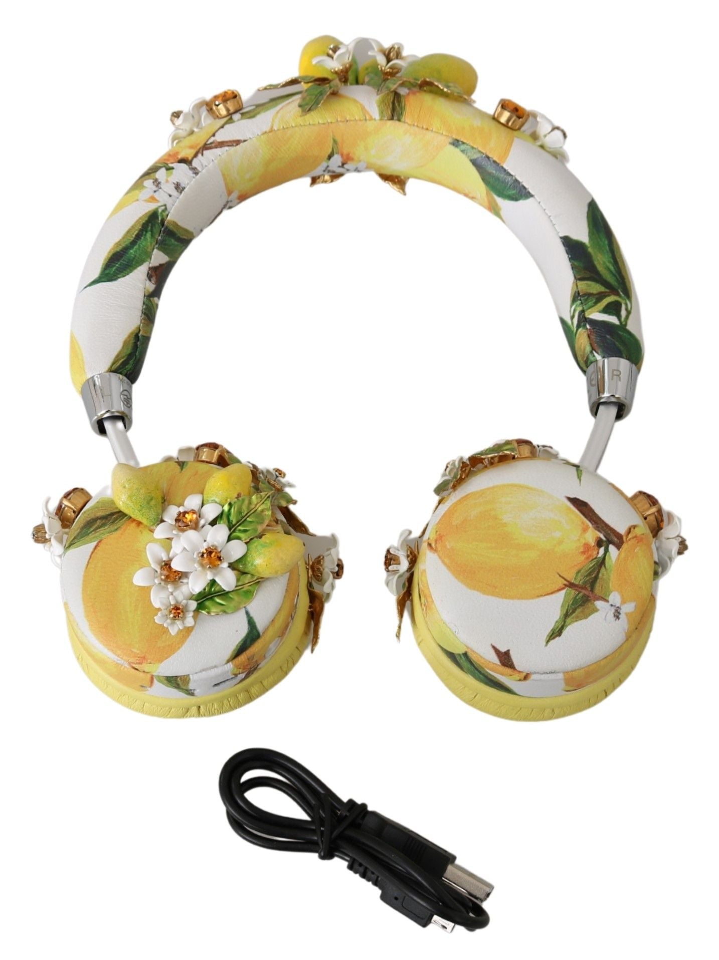 Dolce &amp; Gabbana Yellow Lemon Crystal Floral Headset слушалки