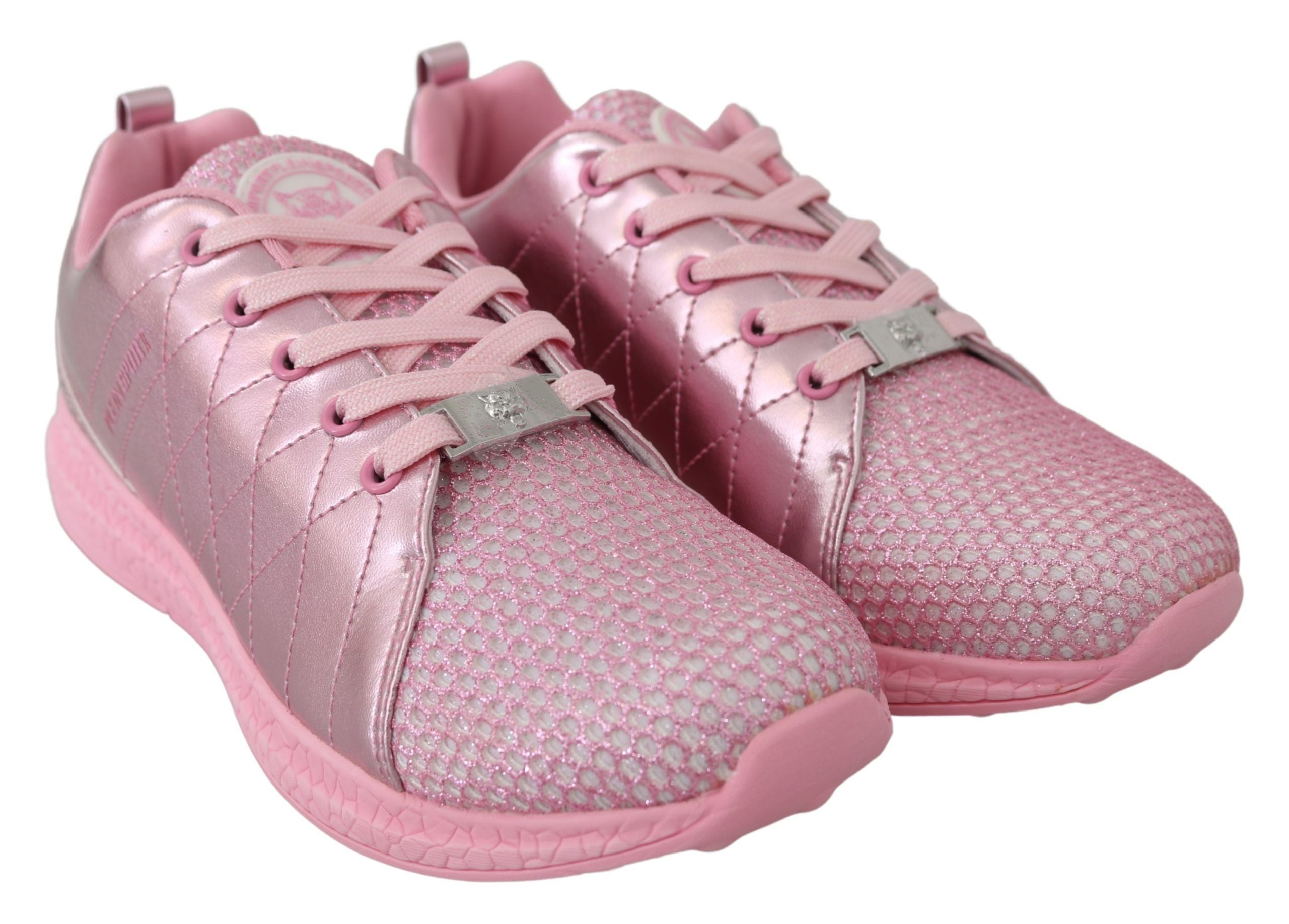 Обувки Plein Sport Pink Blush Polyester Runner Gisella Sneakers