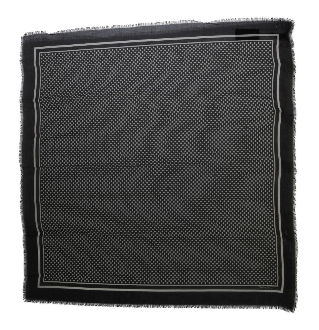 Dolce &amp; Gabbana Черен пунктиран шал Кашмирен шал