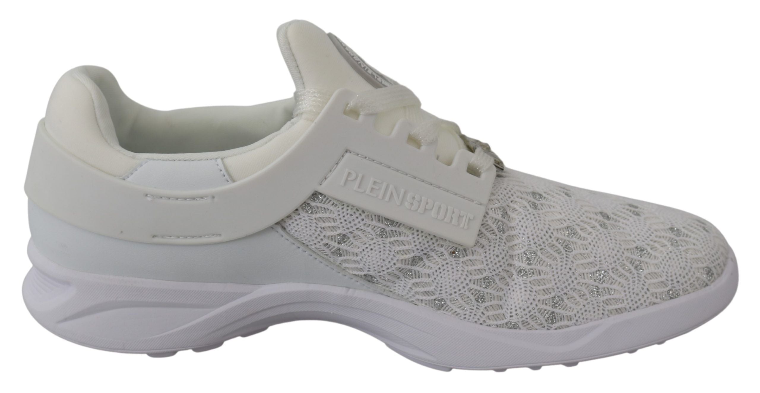 Бели полиестерни маратонки Plein Sport Runner Beth