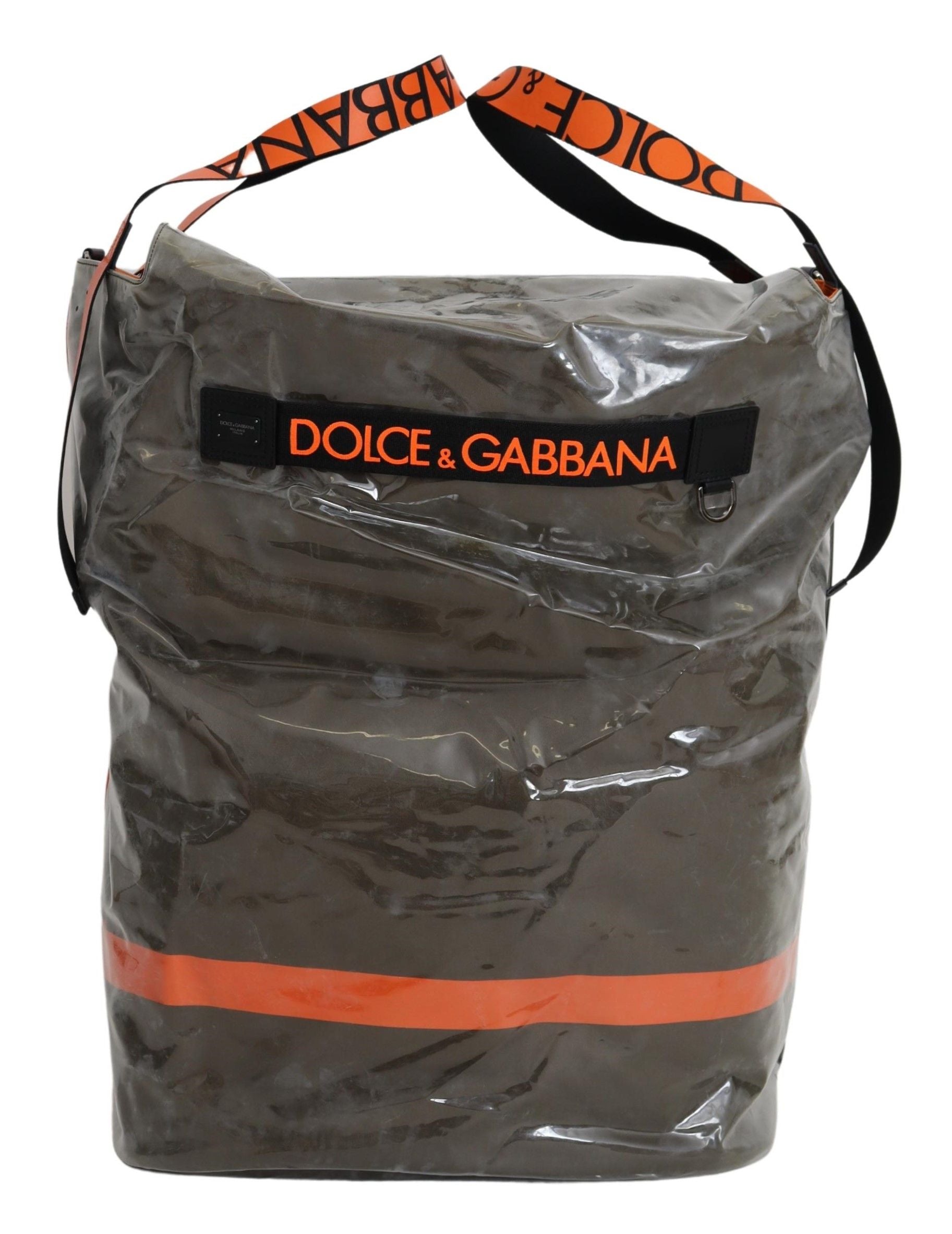 Памучна мъжка голяма зелена чанта от плат Dolce &amp; Gabbana
