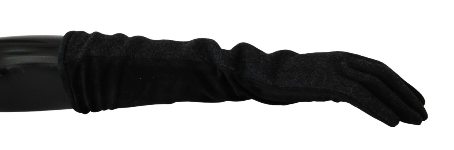Вълнени ръкавици Dolce &amp; Gabbana Black Grey със средна дължина на ръцете