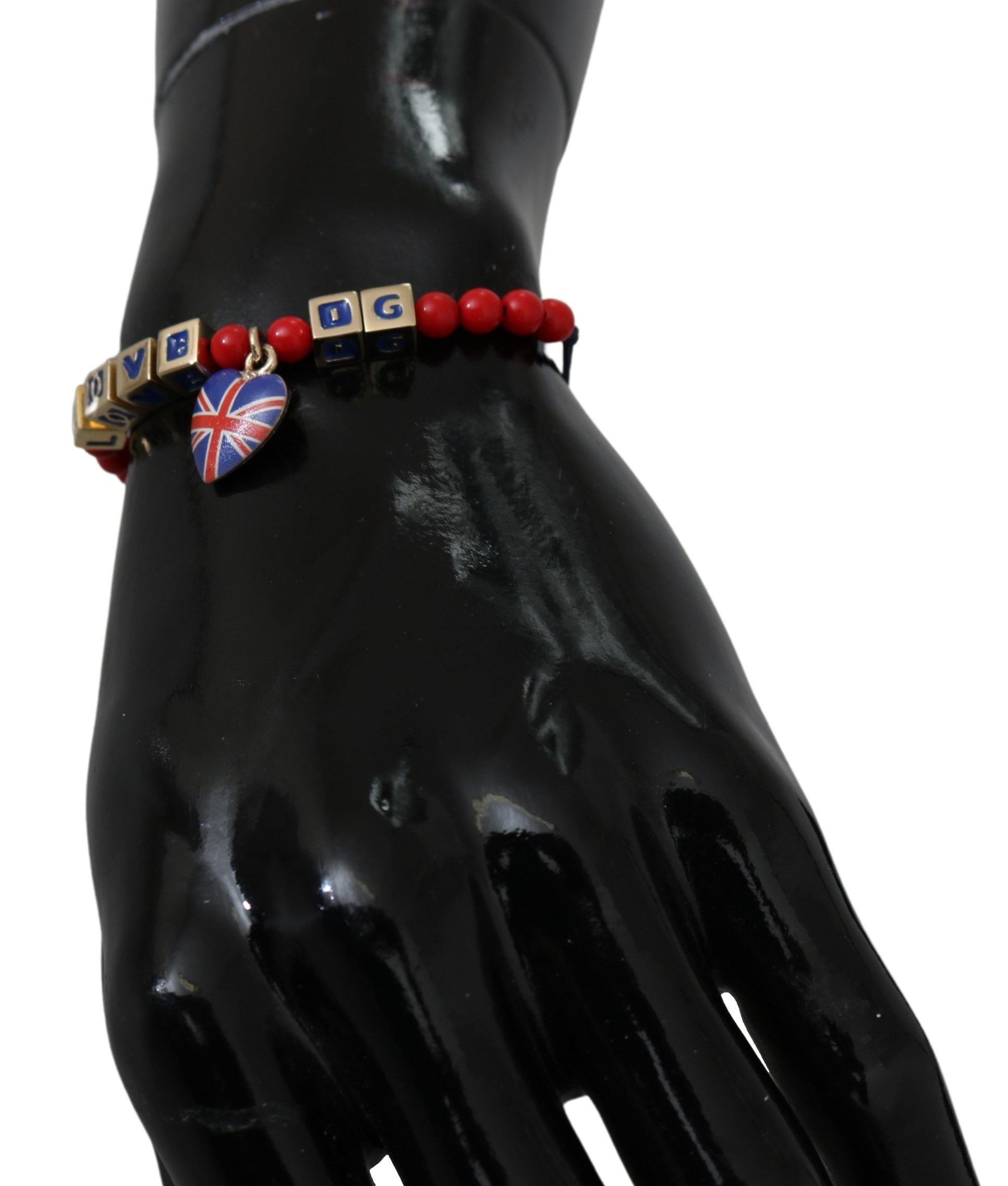 Гривна Dolce &amp; Gabbana с червени сини мъниста DG LOVES LONDON Flag