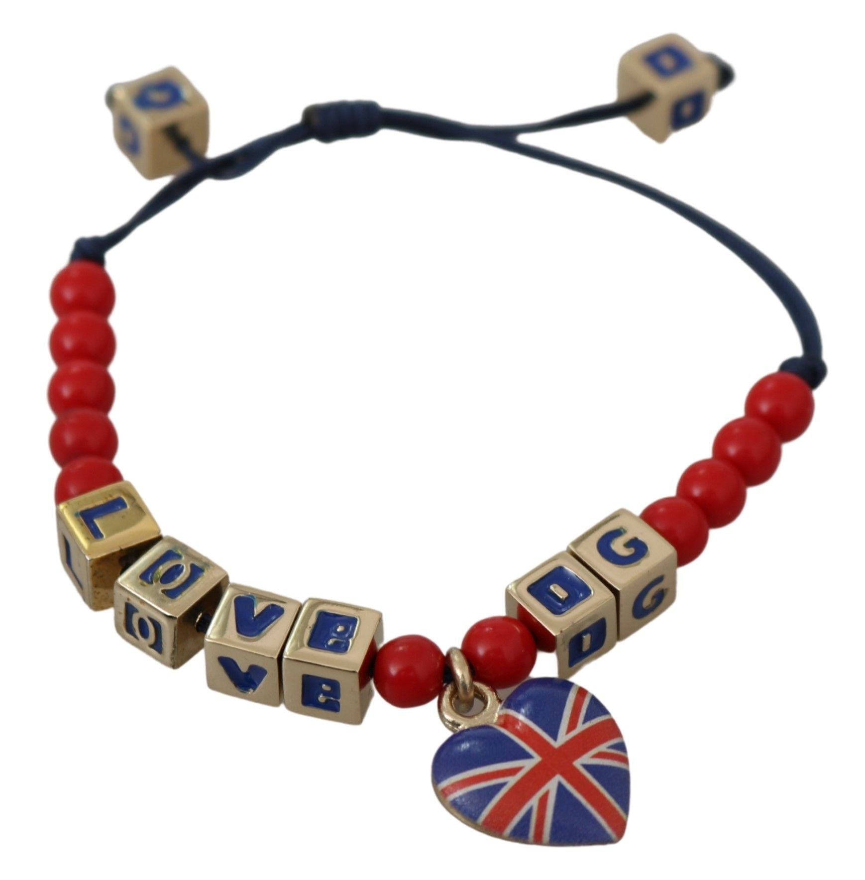 Гривна Dolce &amp; Gabbana с червени сини мъниста DG LOVES LONDON Flag