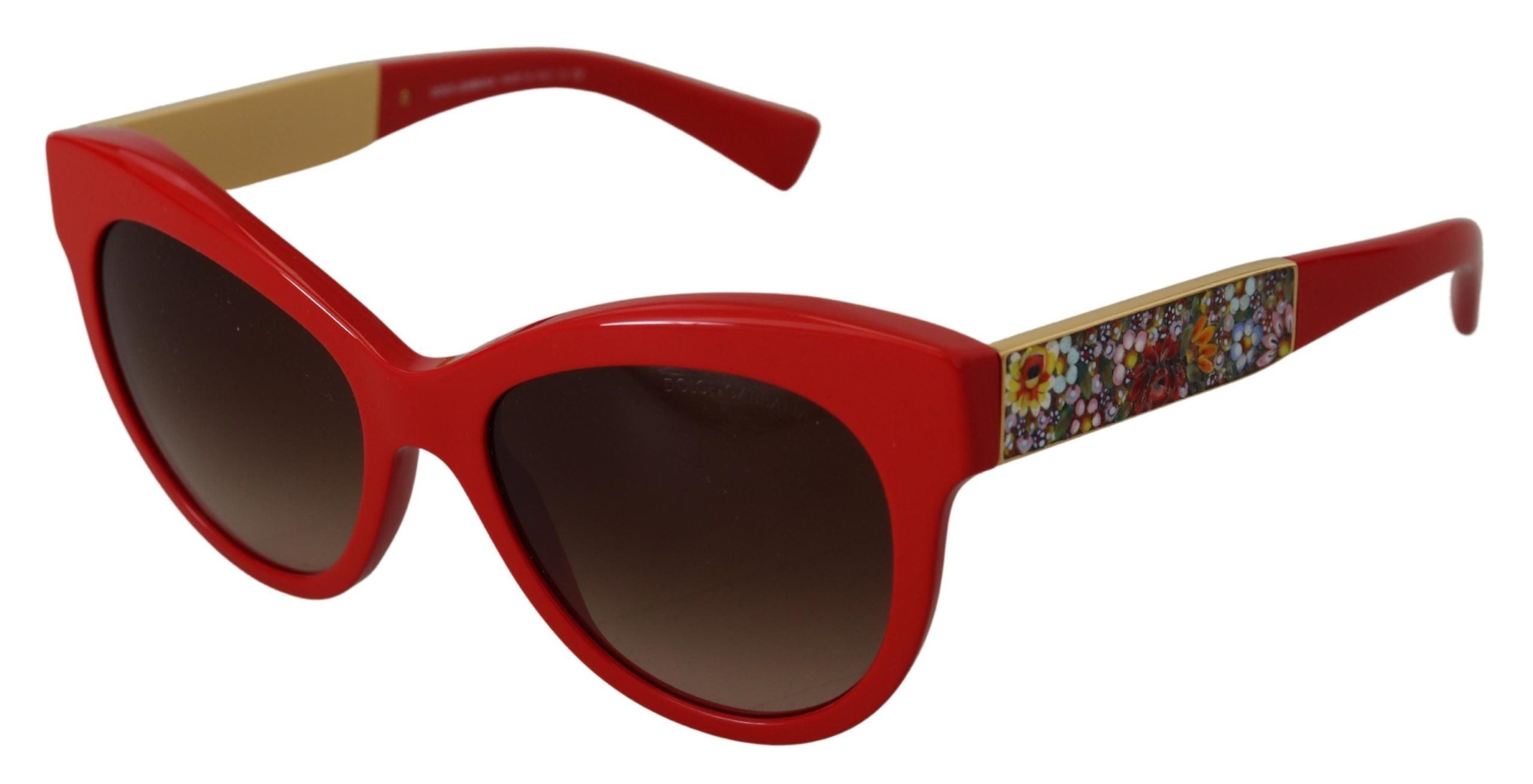 Слънчеви очила Dolce &amp; Gabbana Red Cat Eye Lens Floral Shades DG4215