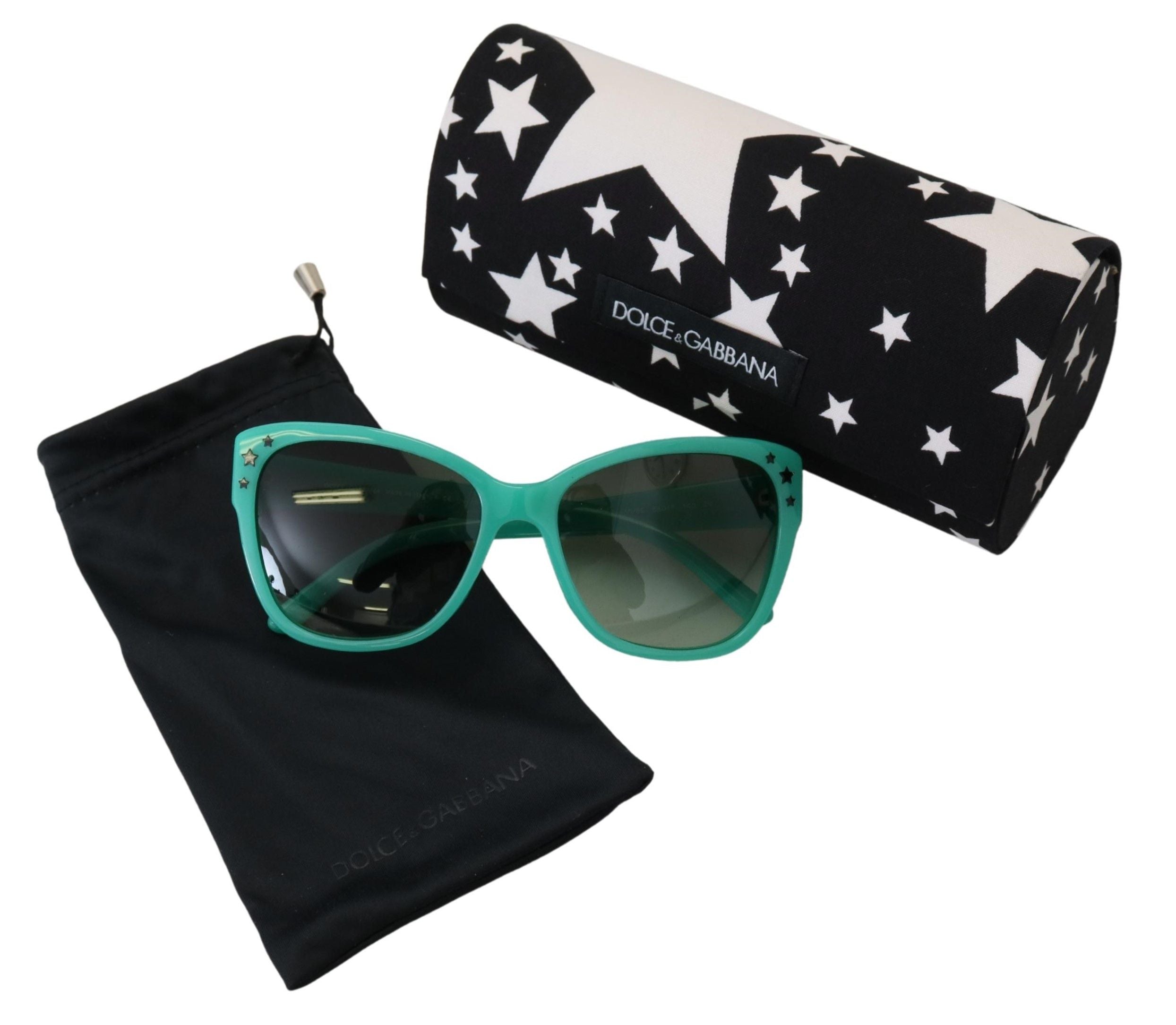 Dolce &amp; Gabbana Green Stars Acetate Square Shades DG4124 Слънчеви очила