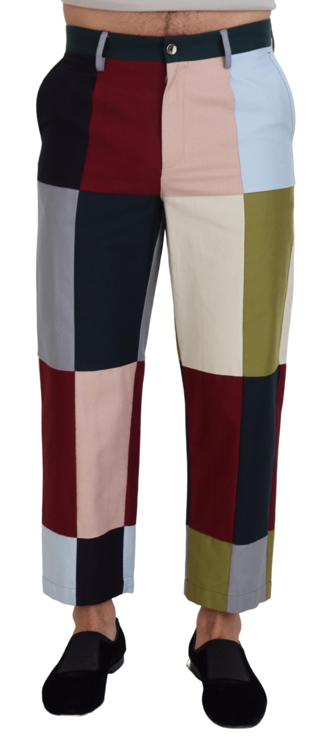 Многоцветен памучен пачуърк панталон Dolce &amp; Gabbana