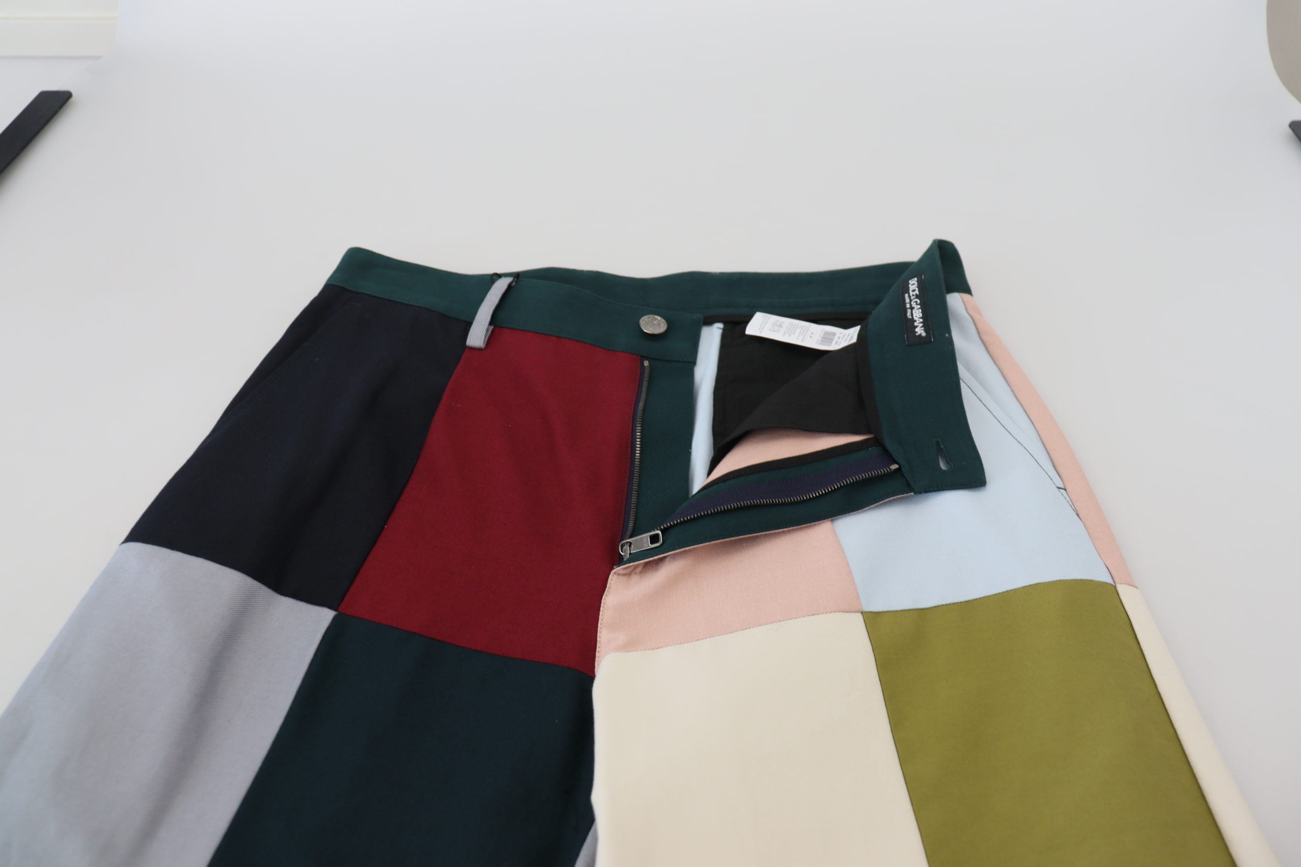 Многоцветен памучен пачуърк панталон Dolce &amp; Gabbana