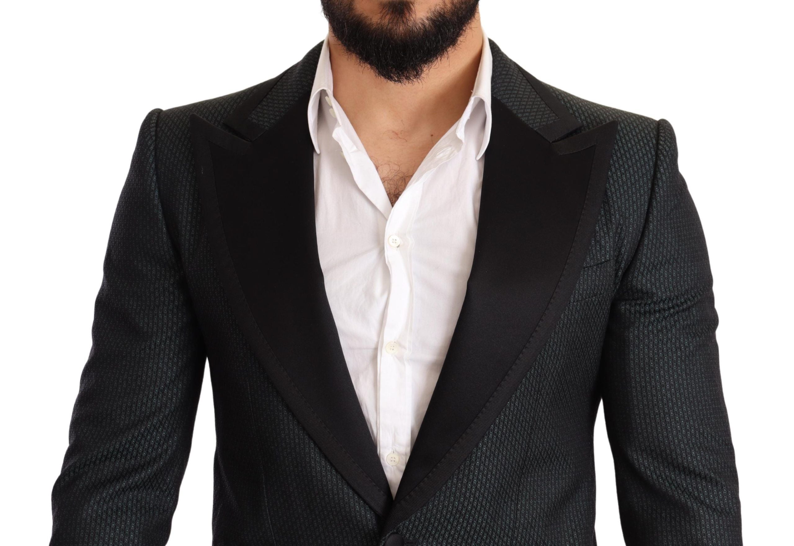 Dolce & Gabbana Elegant Patterned Slim Fit Blazer Jacket