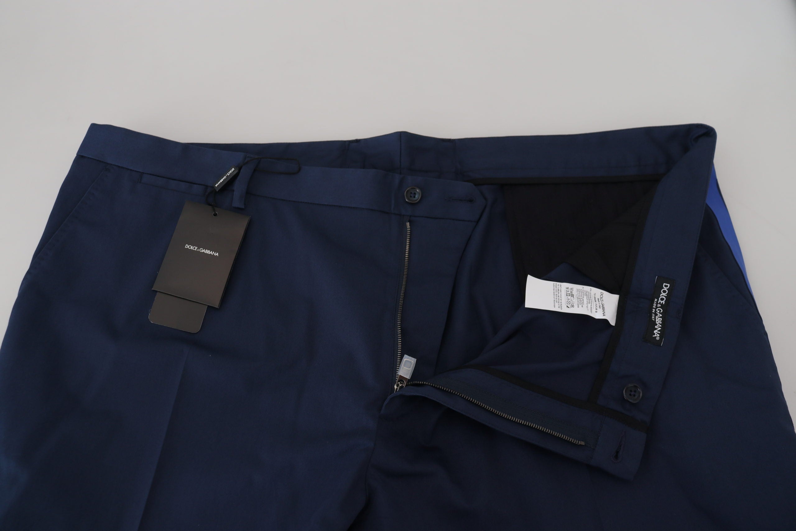 Сини памучни мъжки скъсени панталони Dolce &amp; Gabbana