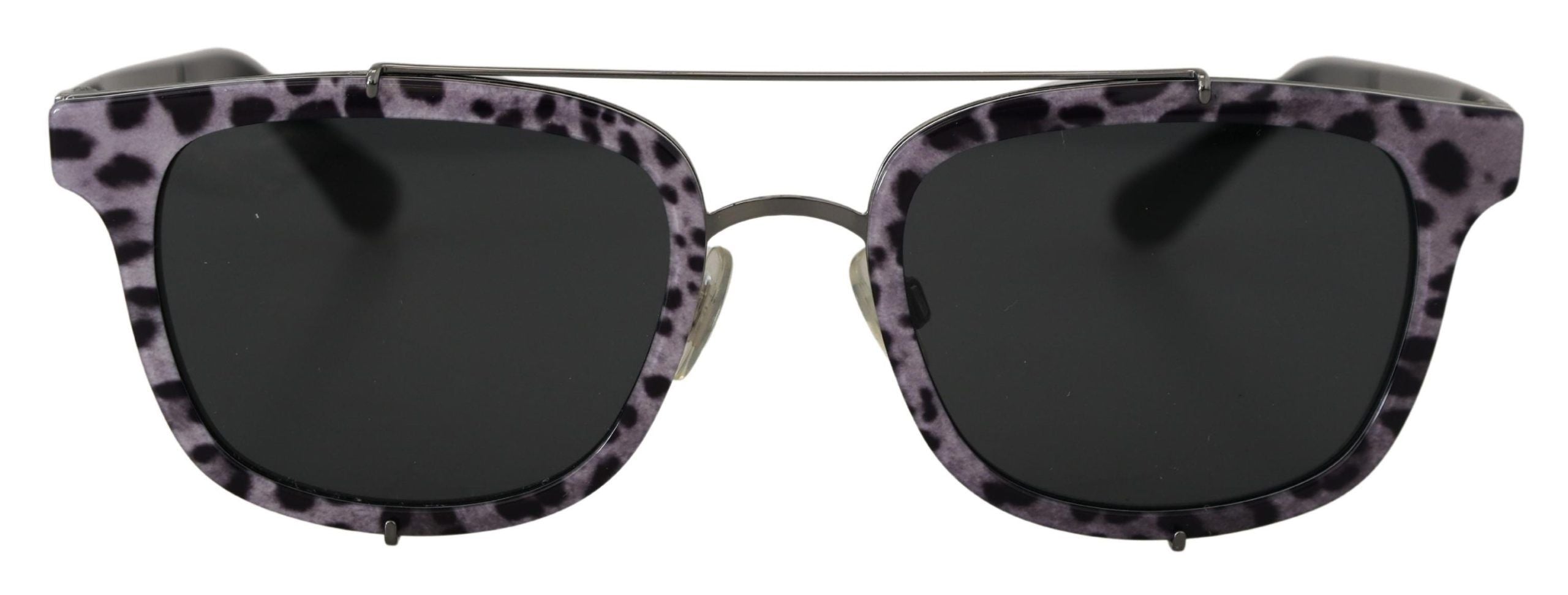 Слънчеви очила Dolce &amp; Gabbana Purple Leopard Metal Frame Women Shads DG2175