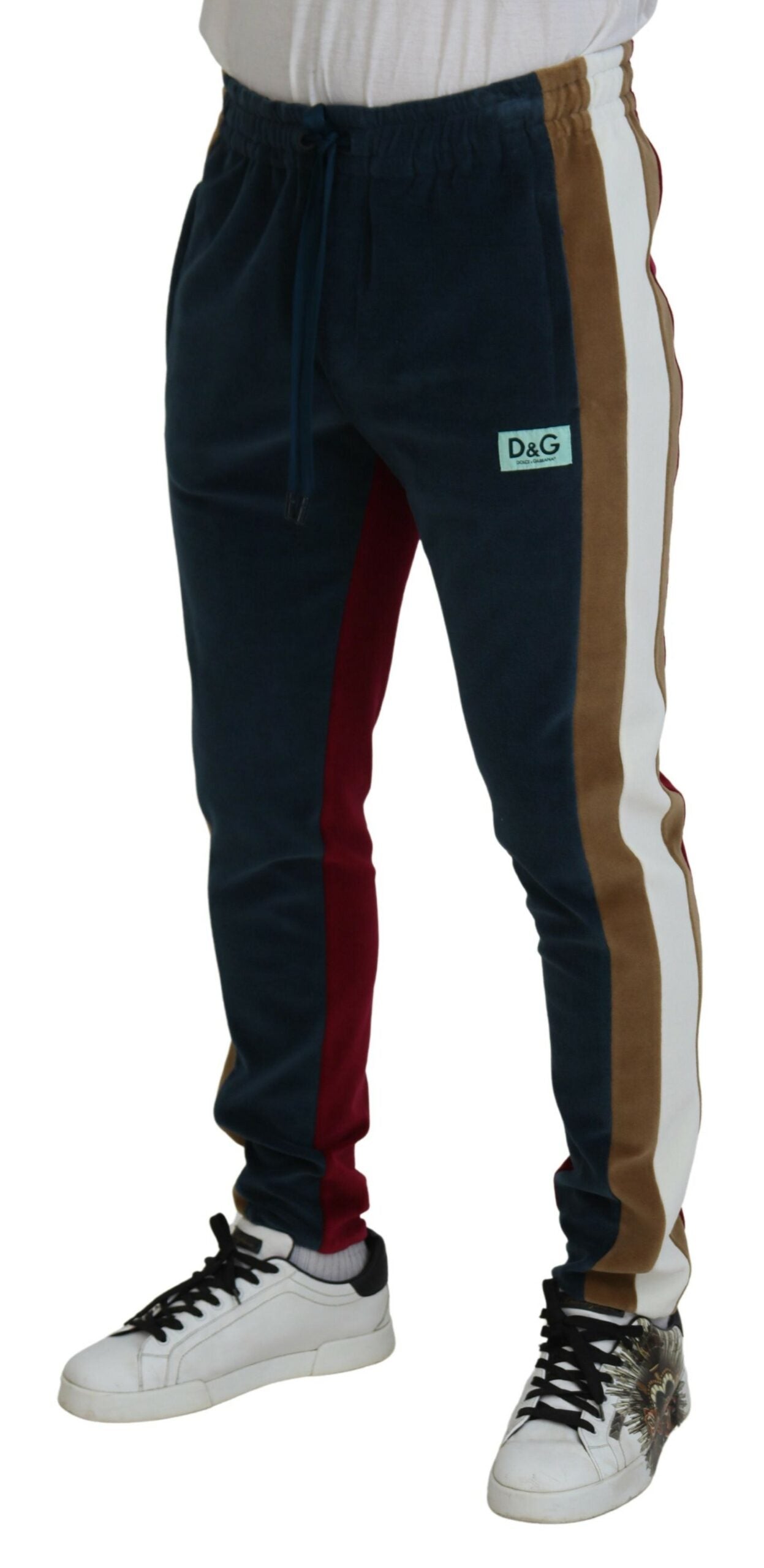 Dolce &amp; Gabbana Многоцветни памучни мъжки спортни панталони Jogger
