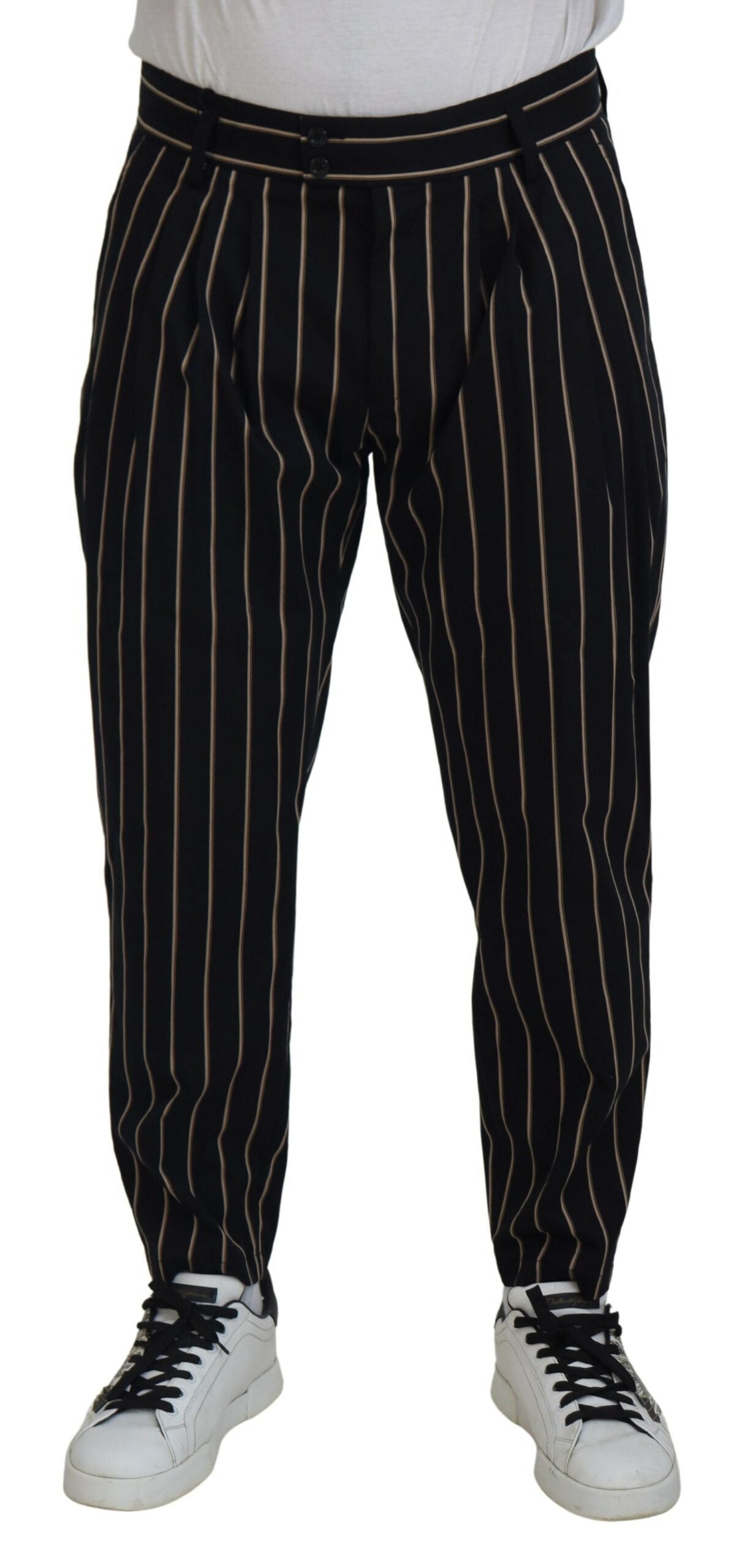 Dolce & Gabbana Elegant Striped Chino Tapered Pants