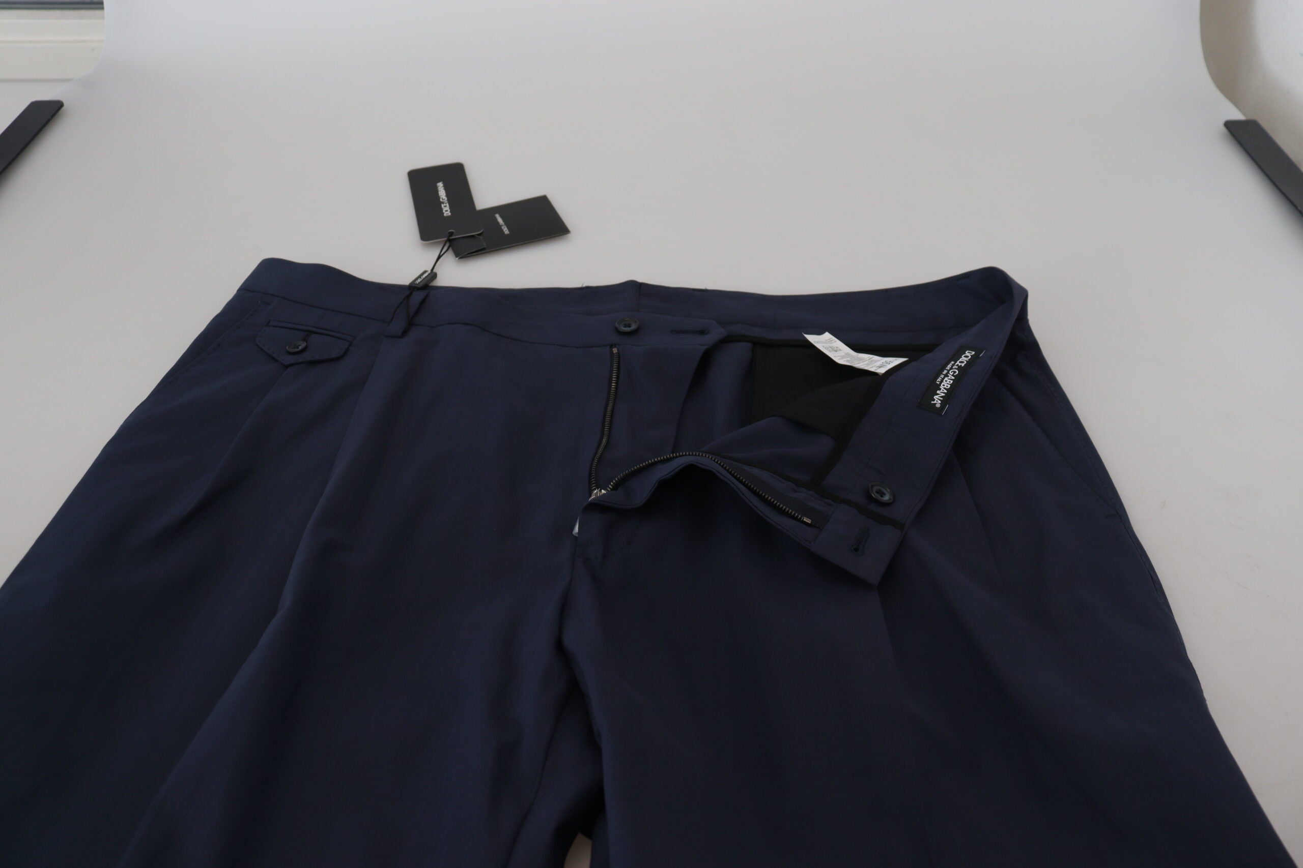 Тъмносин памучен официален панталон чино Dolce &amp; Gabbana