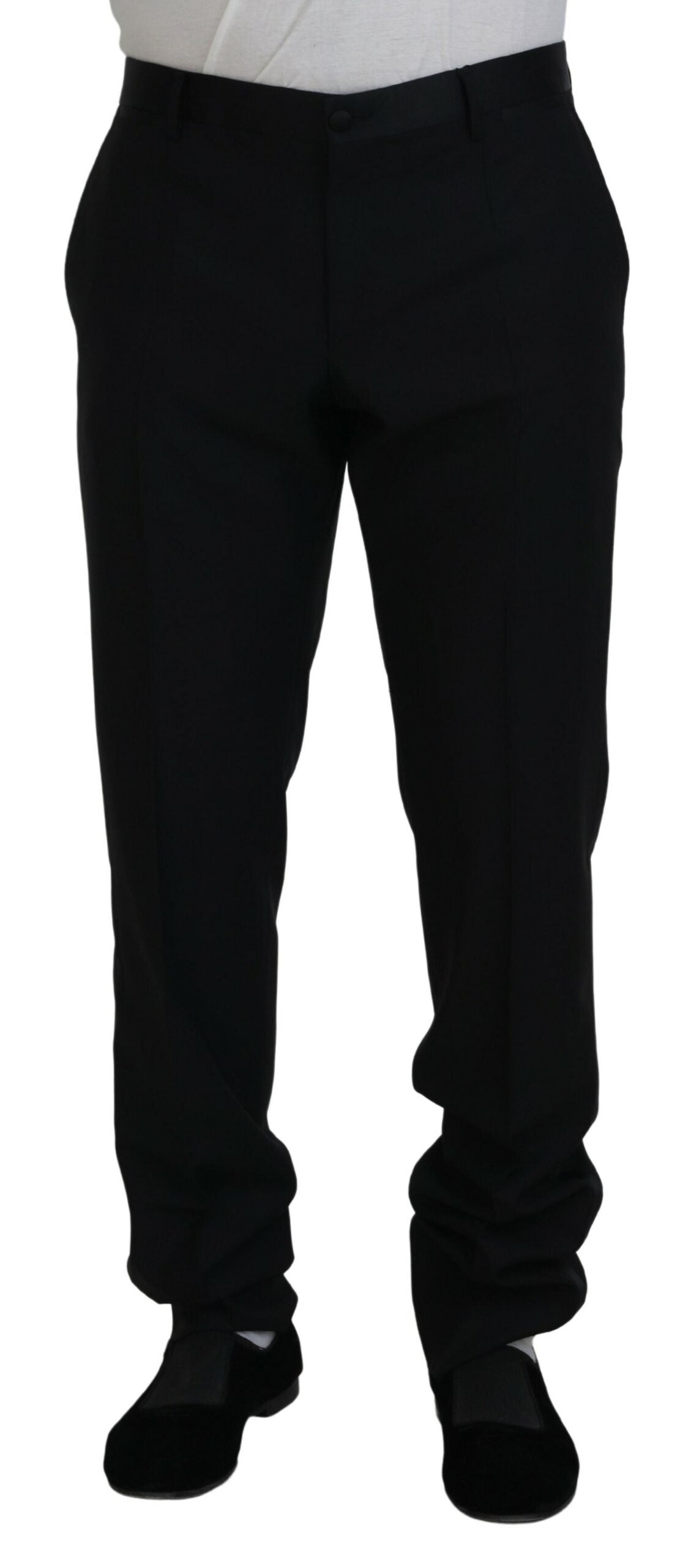 Dolce & Gabbana Elegant Slim Fit Black Dress Trousers