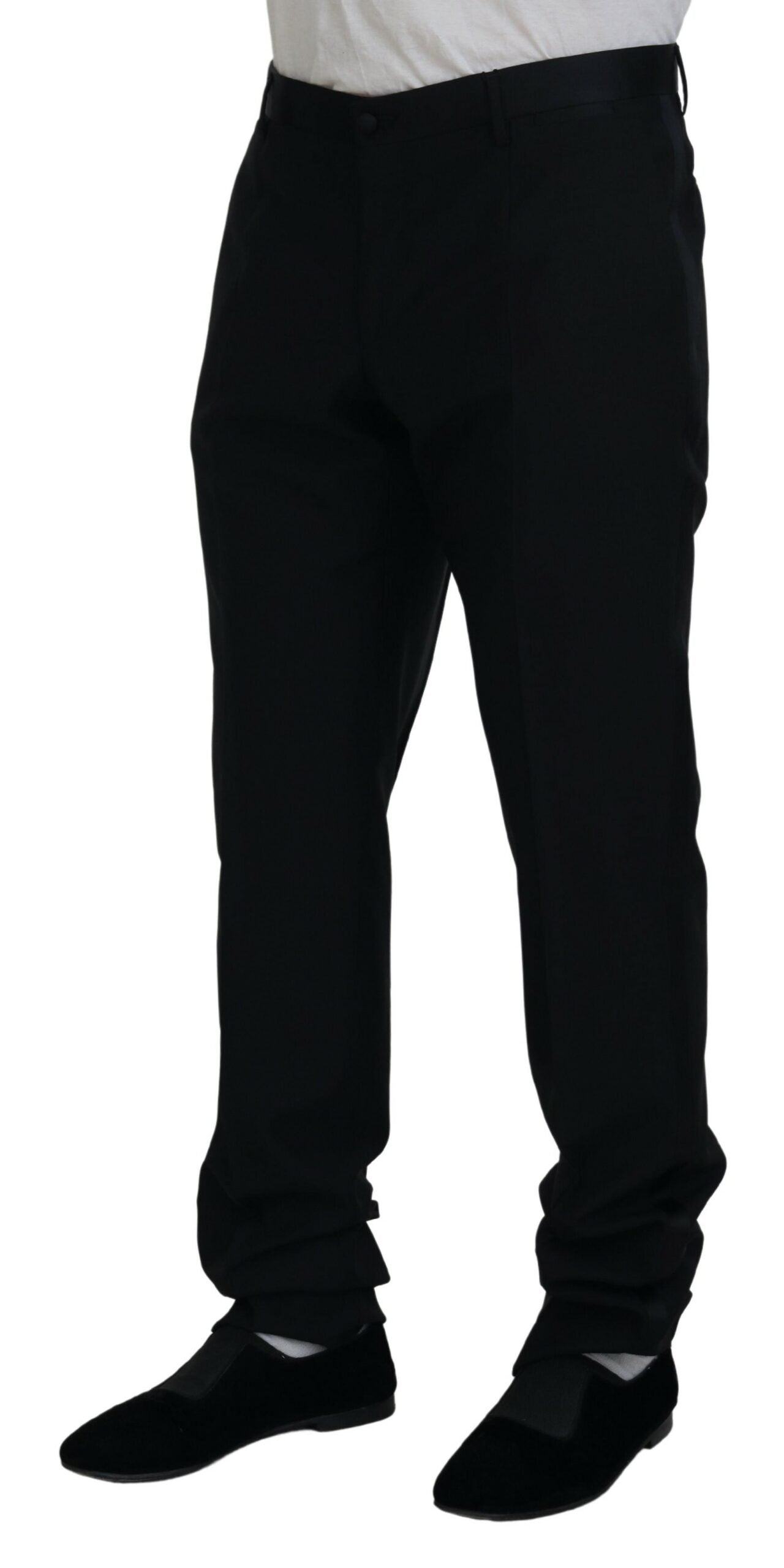 Dolce & Gabbana Elegant Slim Fit Black Dress Trousers