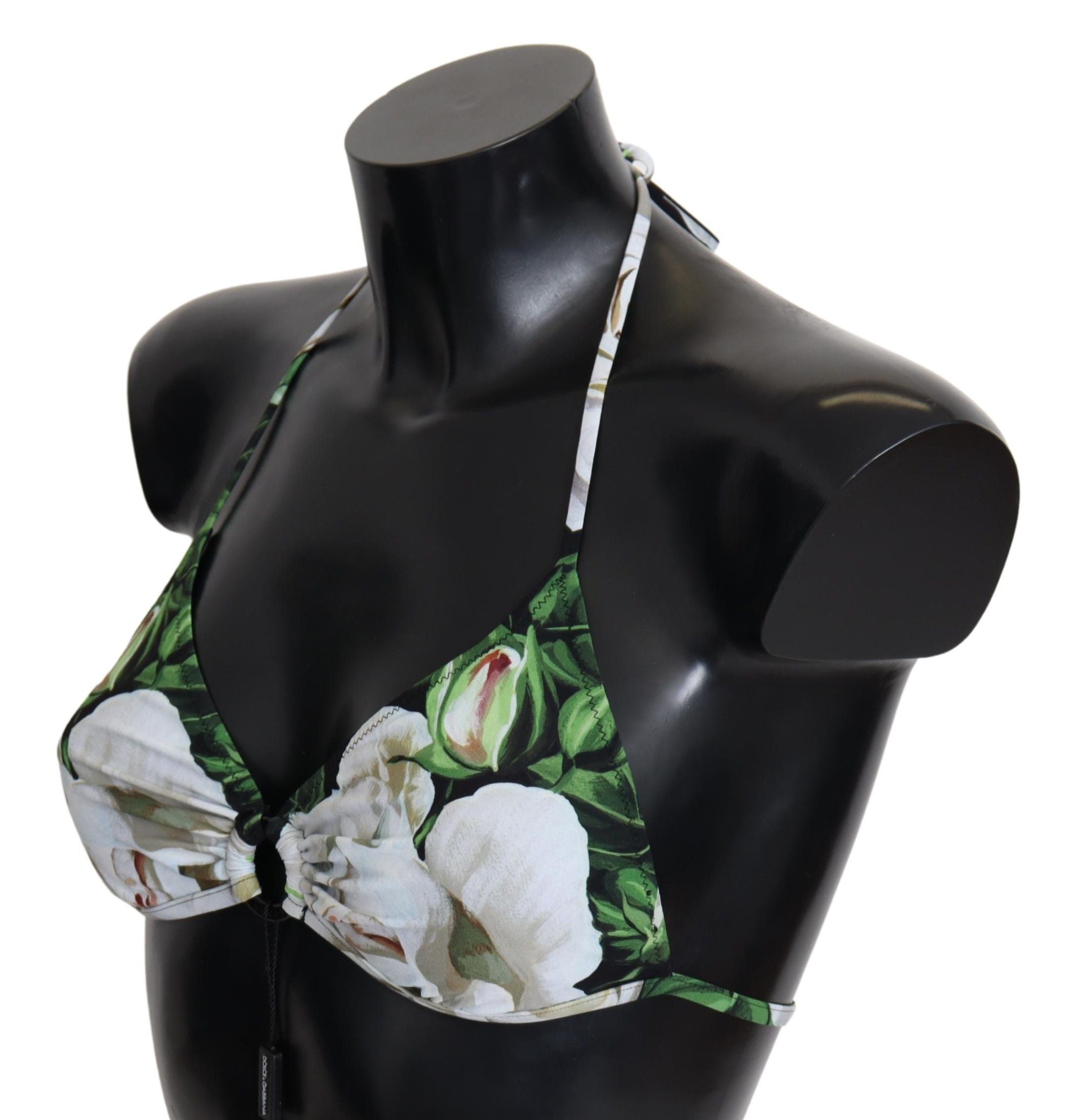 Dolce &amp; Gabbana Многоцветен бански бикини с флорален принт с халтер
