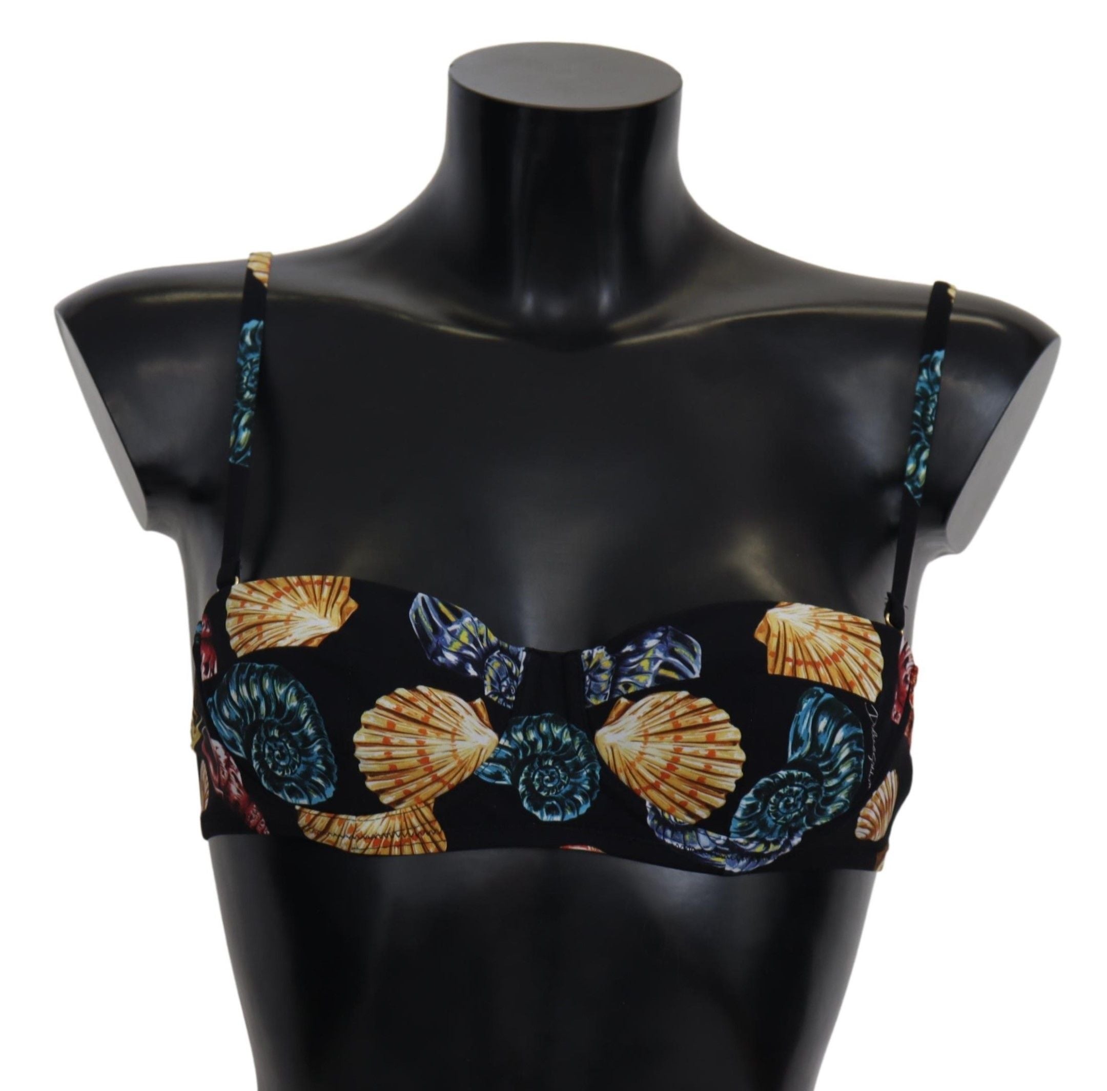 Dolce &amp; Gabbana Black Seashells Print Дамски бански бикини