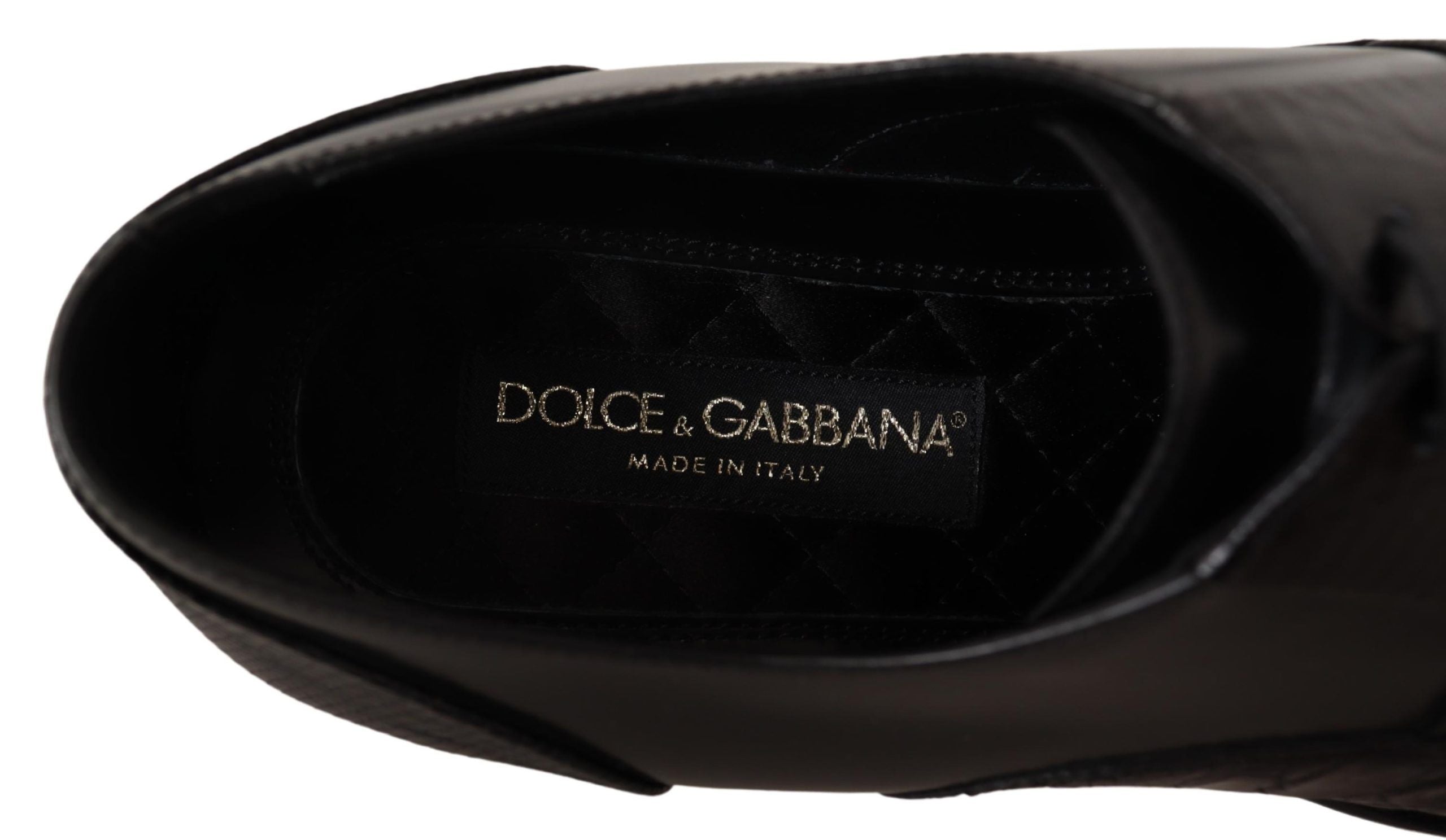 Dolce & Gabbana Elegant Black Derby Oxford Wingtips