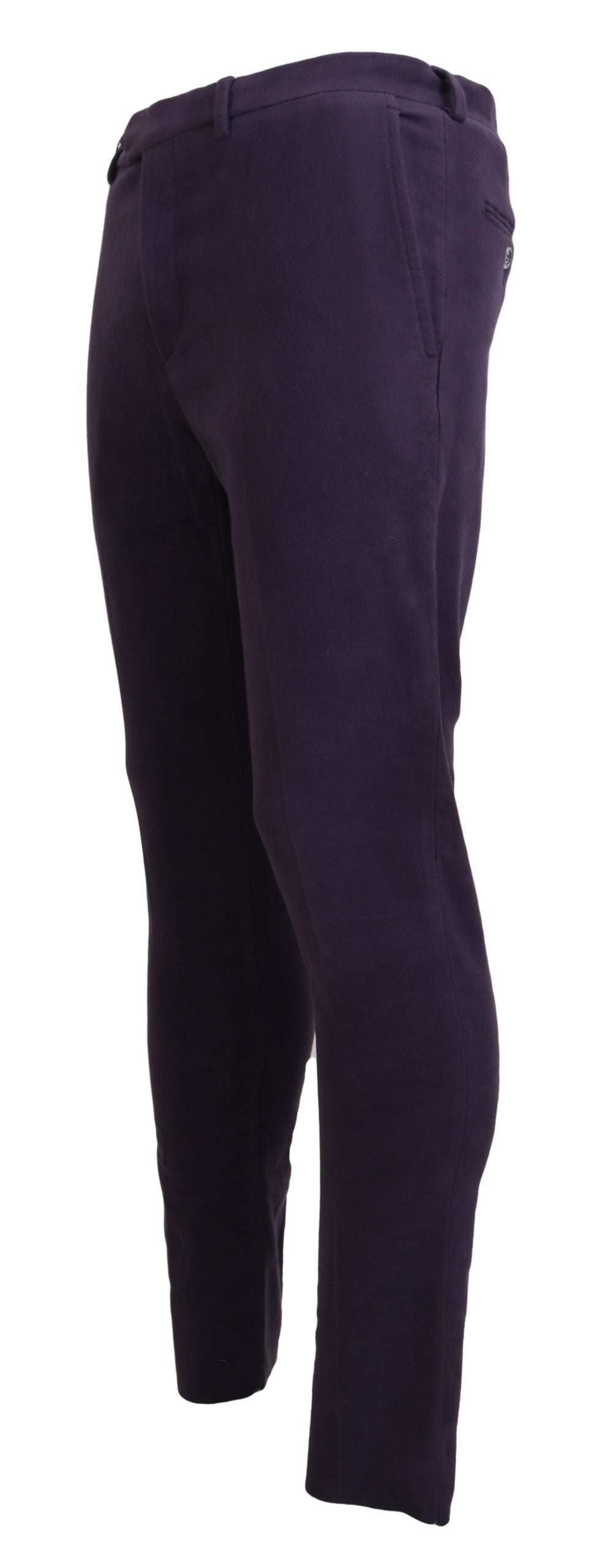 BENCIVENGA Purple Pure Cotton заострени мъжки панталони