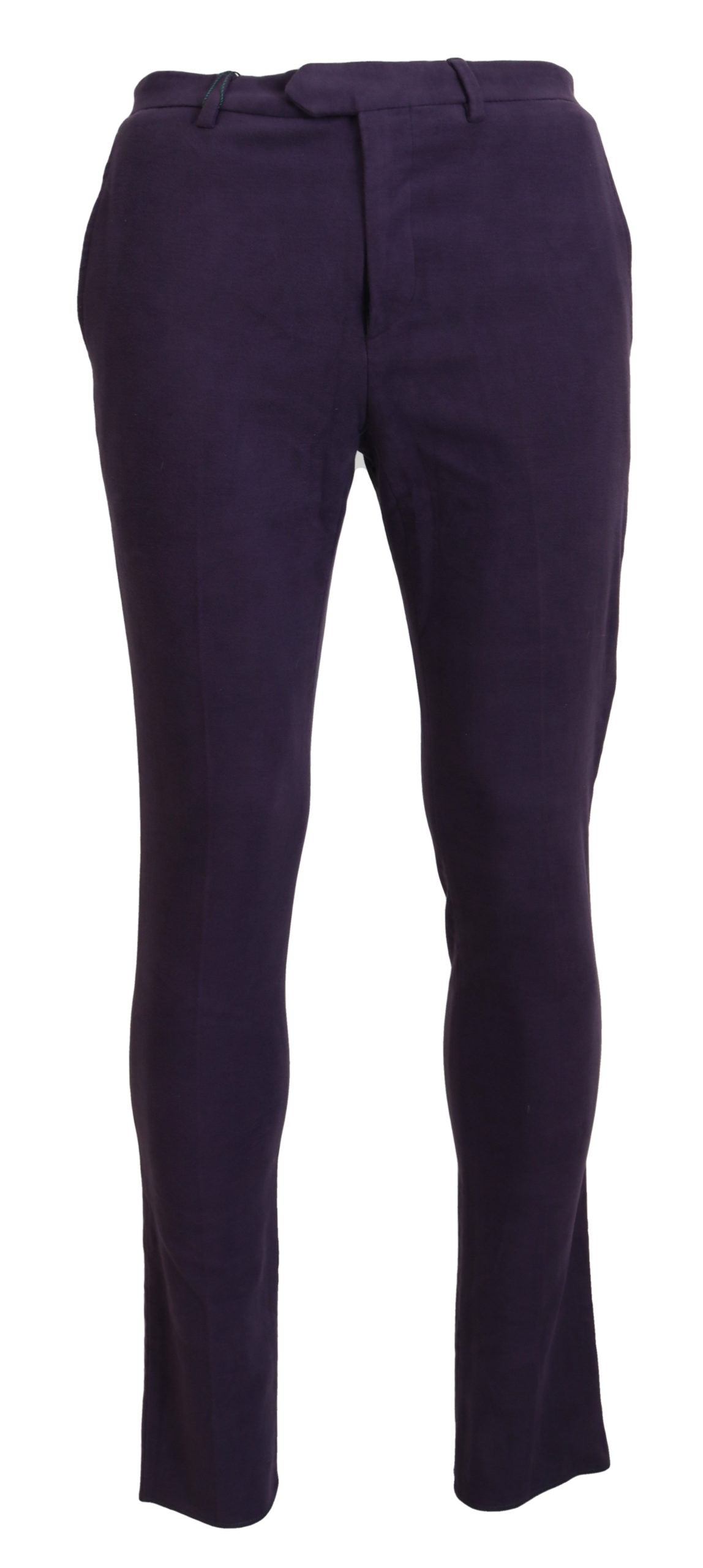 BENCIVENGA Purple Pure Cotton заострени мъжки панталони