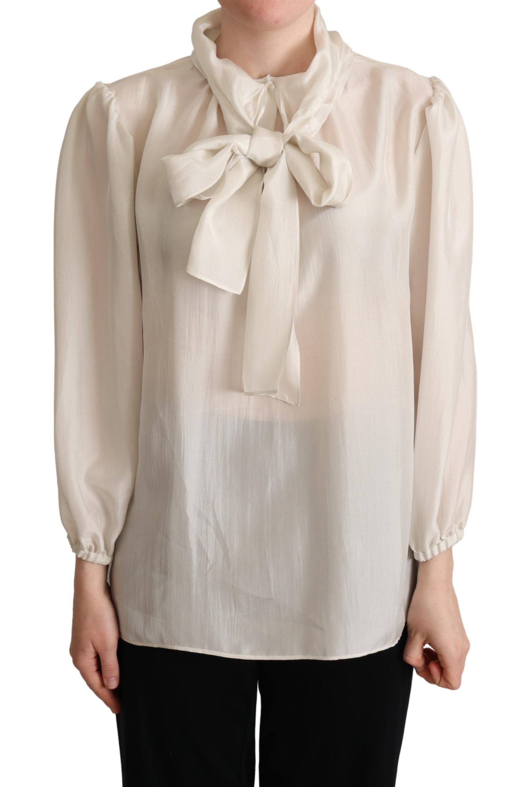 Dolce &amp; Gabbana светлосива риза с яка и копринена блуза
