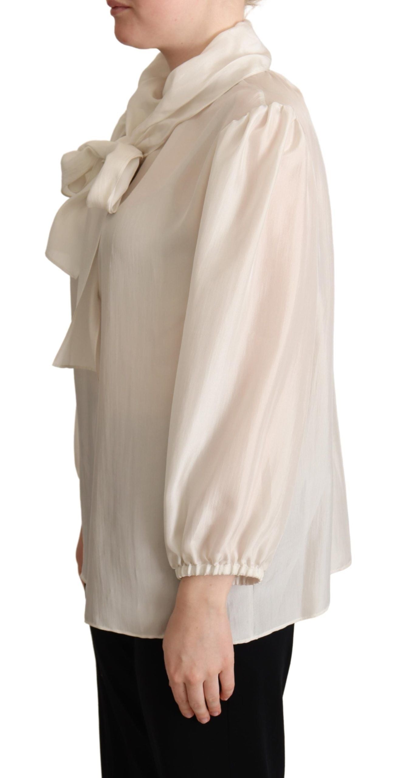 Dolce &amp; Gabbana светлосива риза с яка и копринена блуза