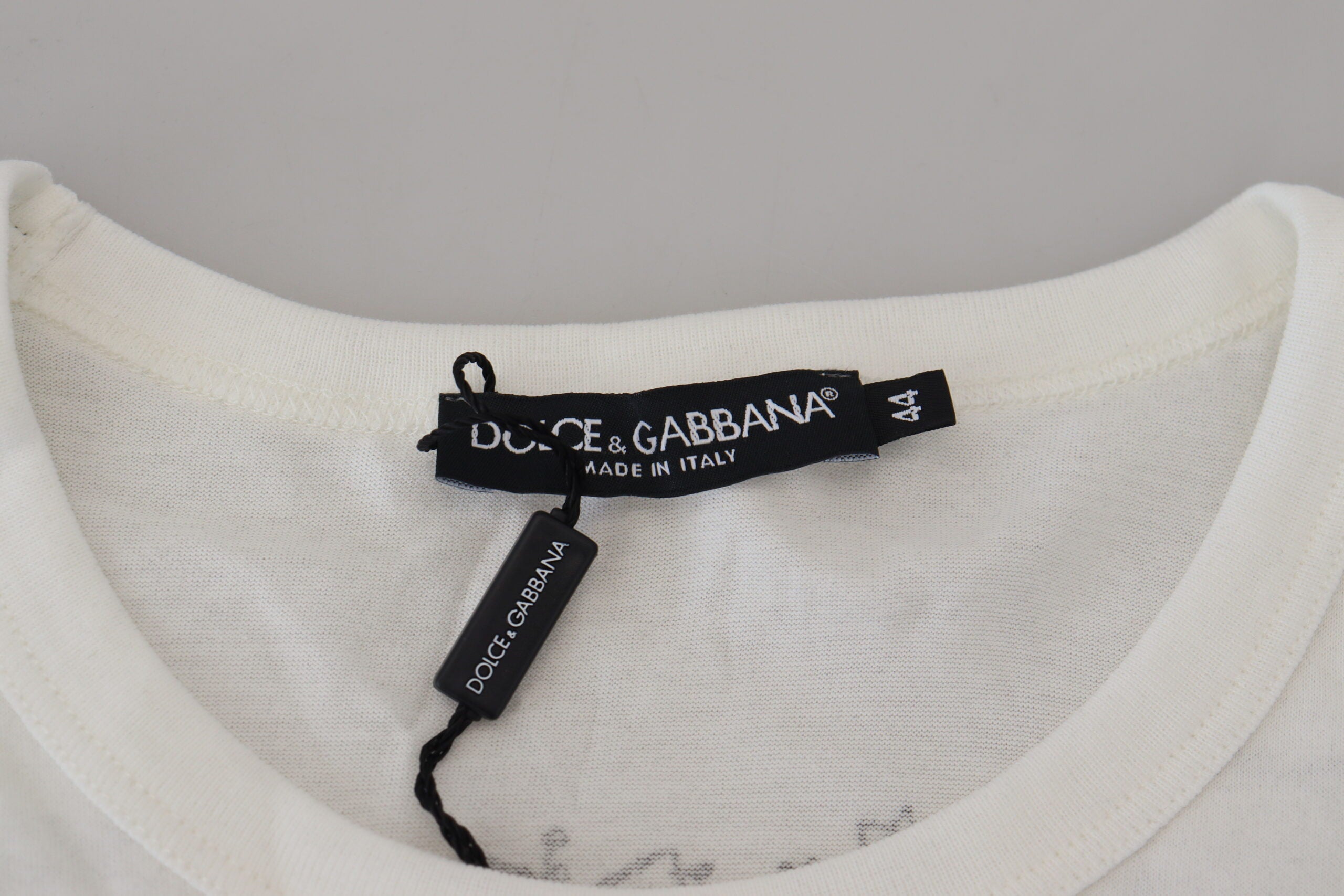 Мъжка тениска Dolce &amp; Gabbana Бяла DG Crown Floral Crewneck