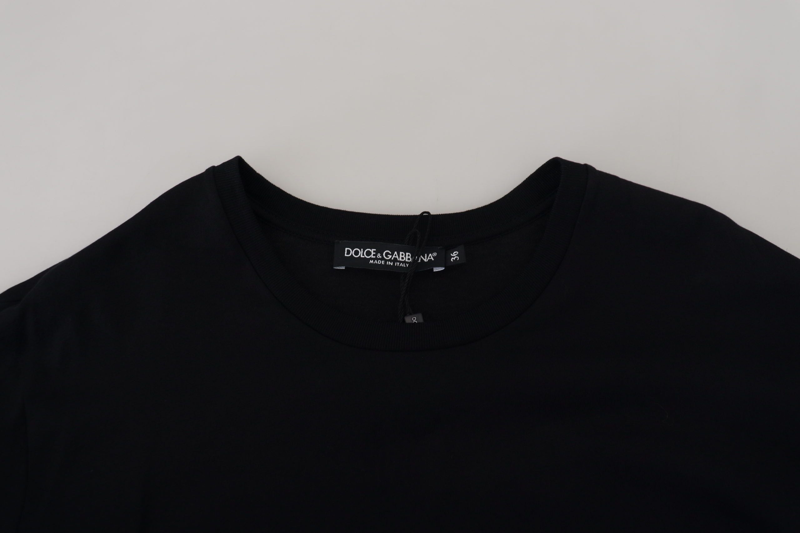 Dolce &amp; Gabbana Черна тениска Блуза Памучна блуза Tassle