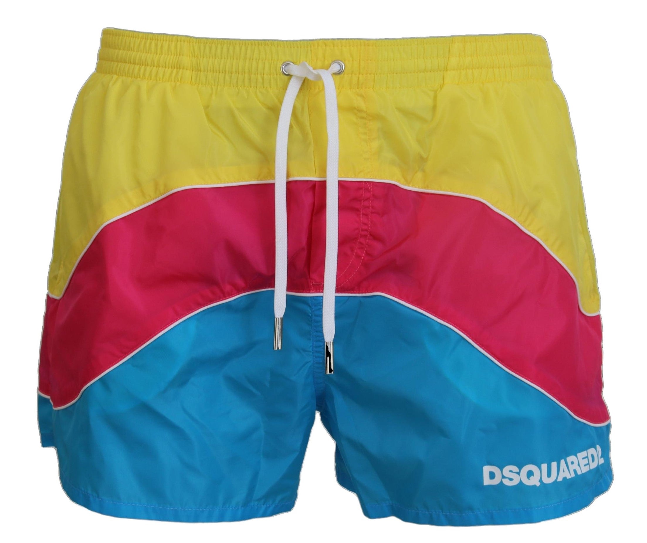 Dsquared² Многоцветен печат на лого Мъжки плажни шорти Бански костюми