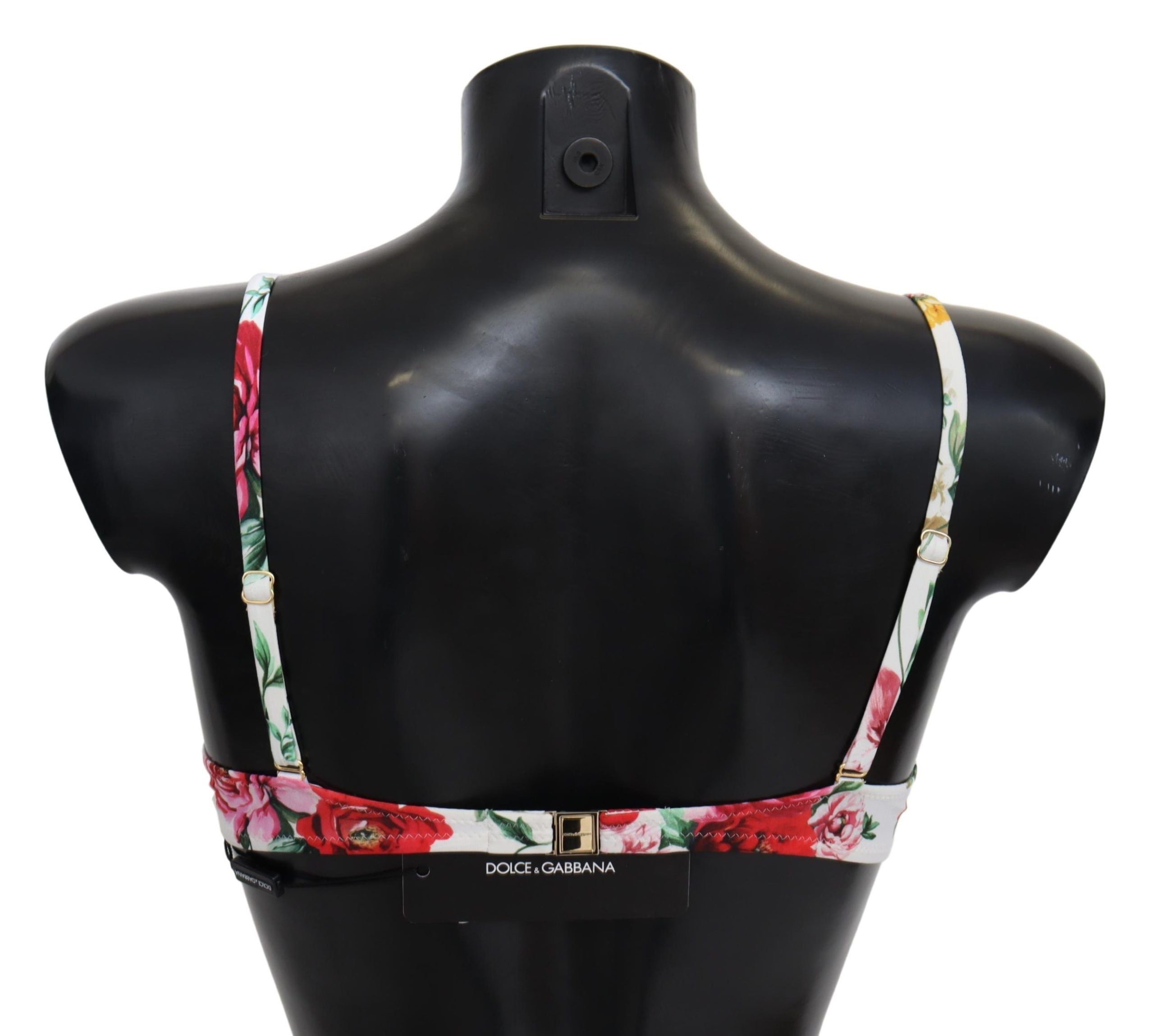 Dolce &amp; Gabbana Бял бански костюм с флорален принт Плажни бикини