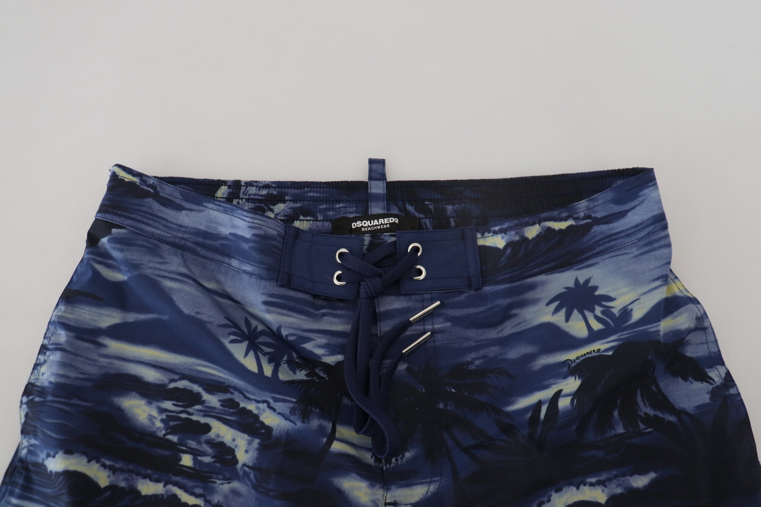 Dsquared² Blue Tropical Wave Design Плажни шорти Бански костюми