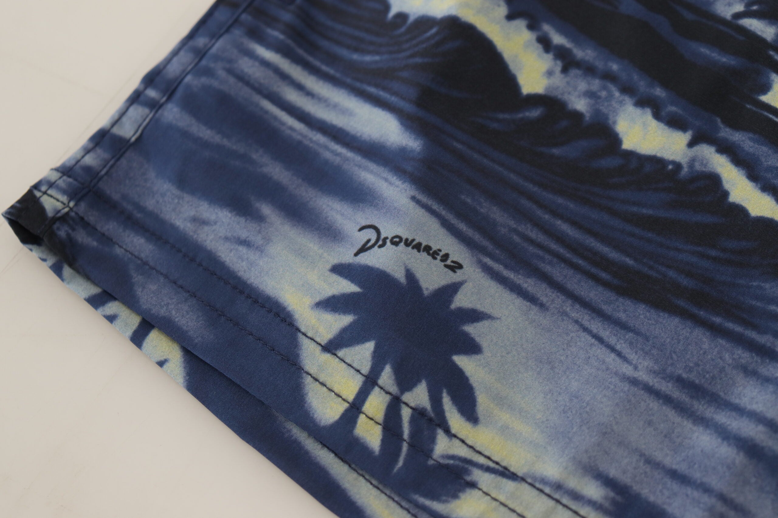 Dsquared² Blue Tropical Wave Design Плажни шорти Бански костюми