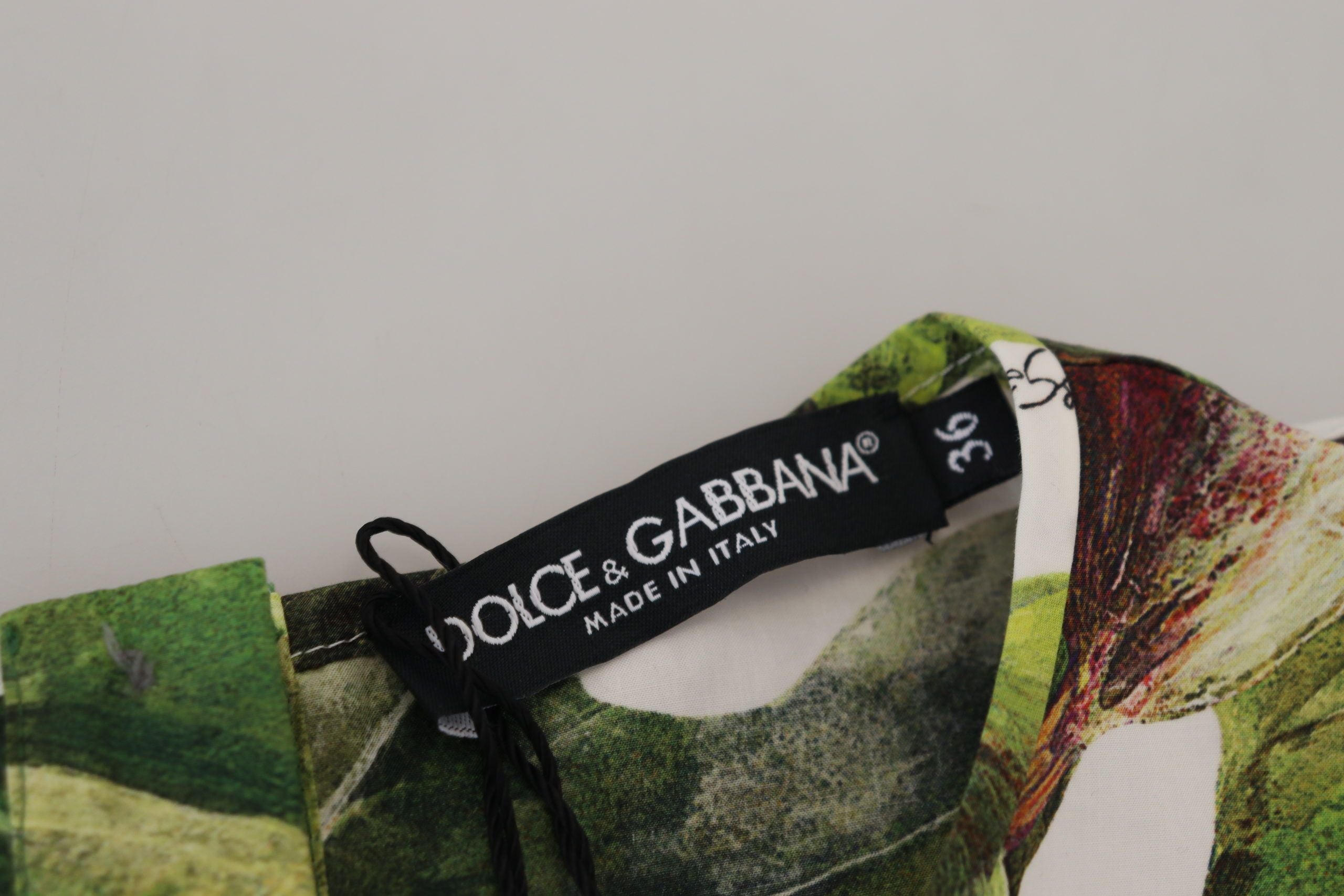 Dolce & Gabbana Chic Multicolor Fig Print Cotton Top