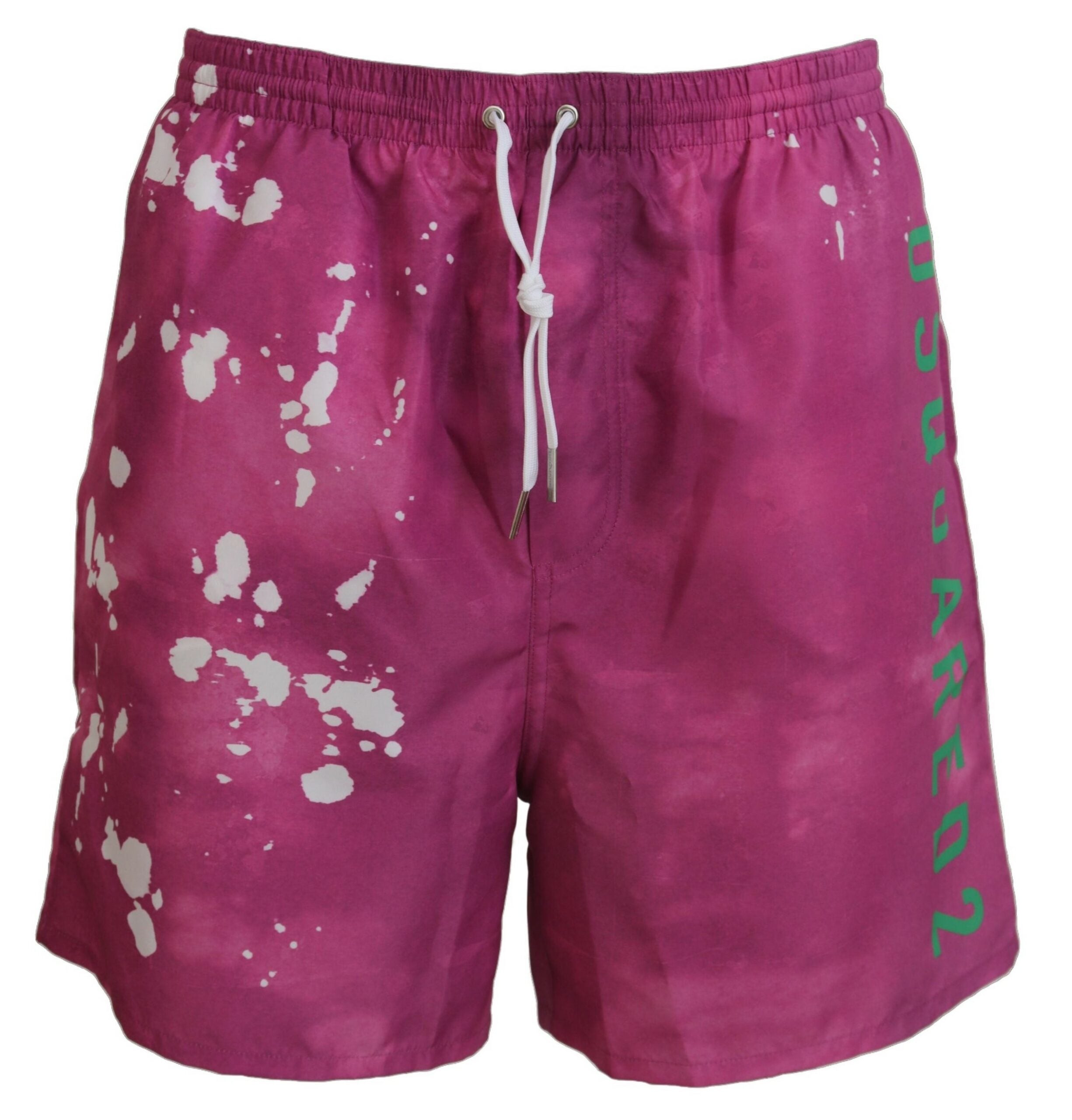 Dsquared² Pink Tie Dye Logo Мъжки плажни шорти Бански костюми