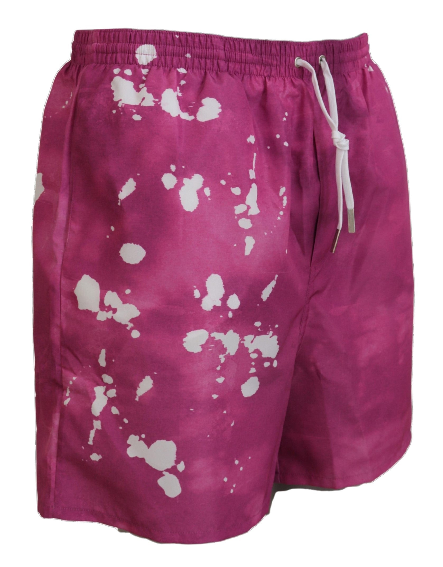 Dsquared² Pink Tie Dye Logo Мъжки плажни шорти Бански костюми