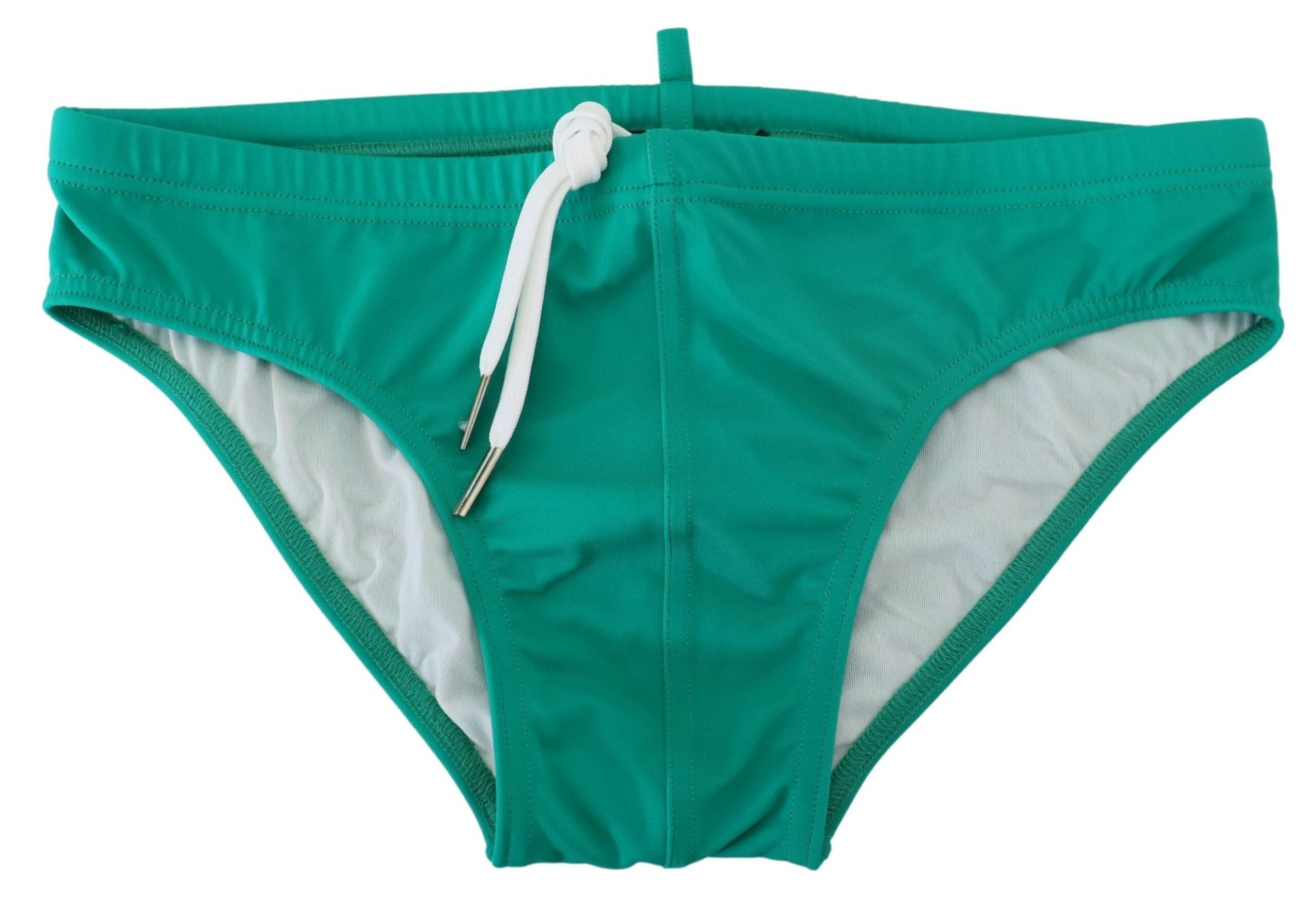 Dsquared² Зелено бяло лого с принт Мъжки бански костюми