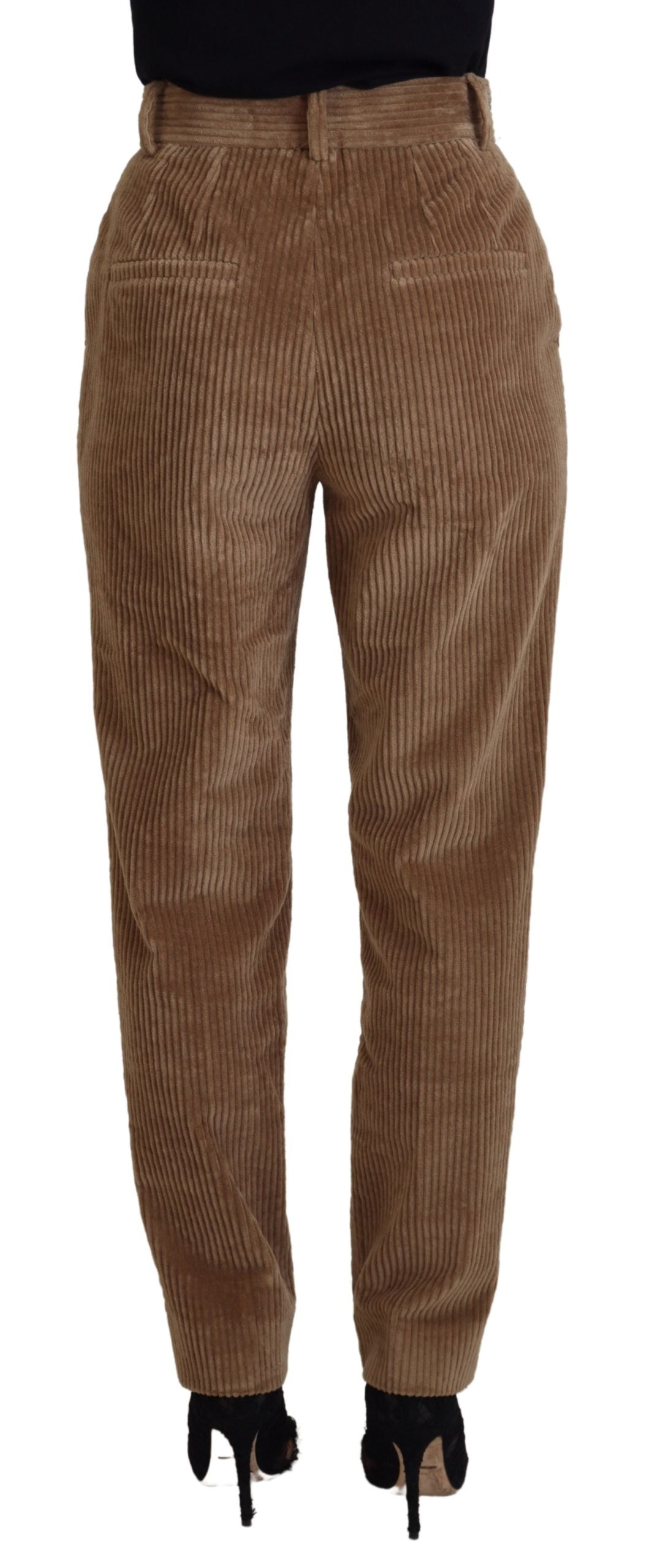 Dolce & Gabbana Elegant Brown Corduroy Pants for Sophisticated Style