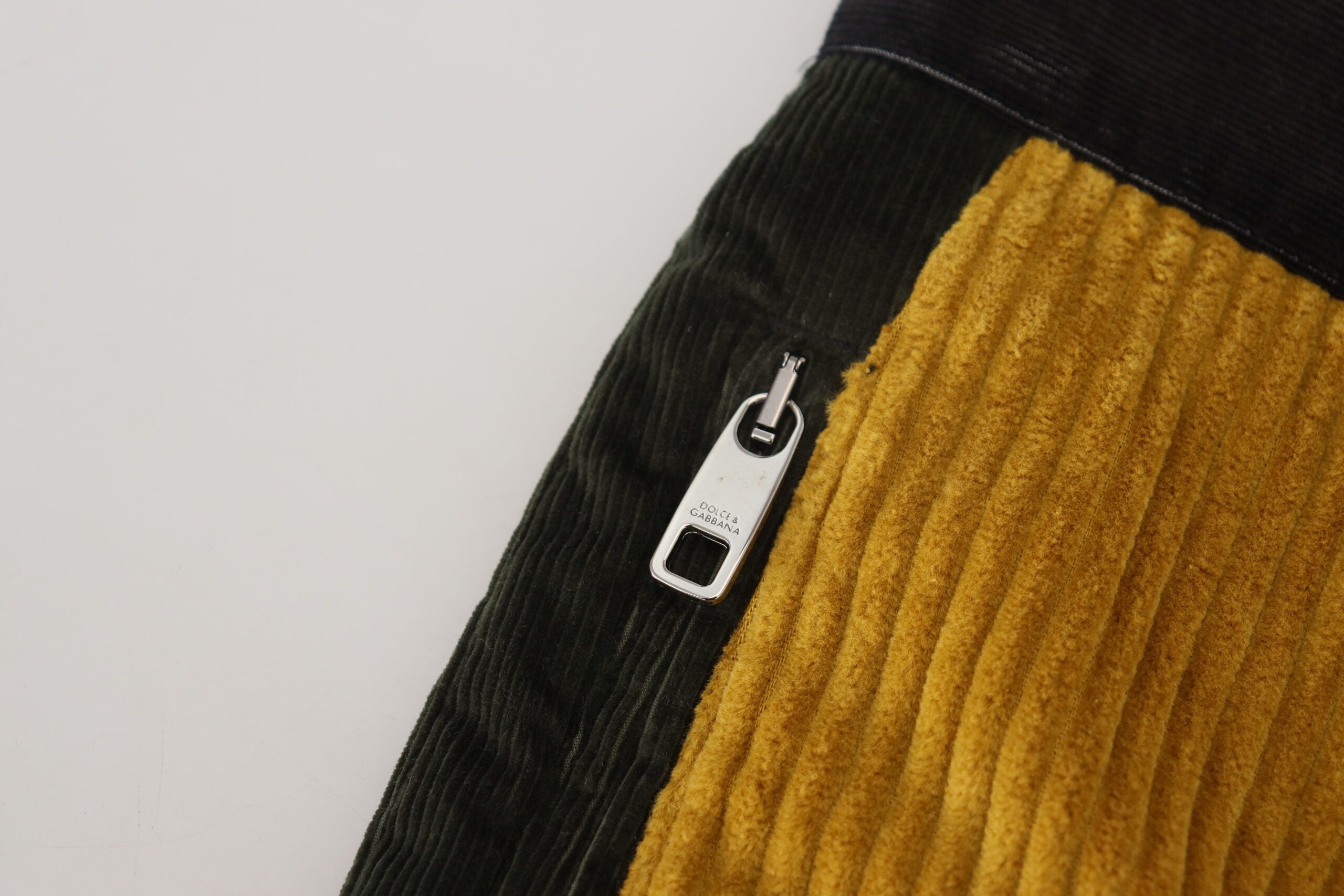 Черни жълти памучни мъжки панталони Dolce &amp; Gabbana