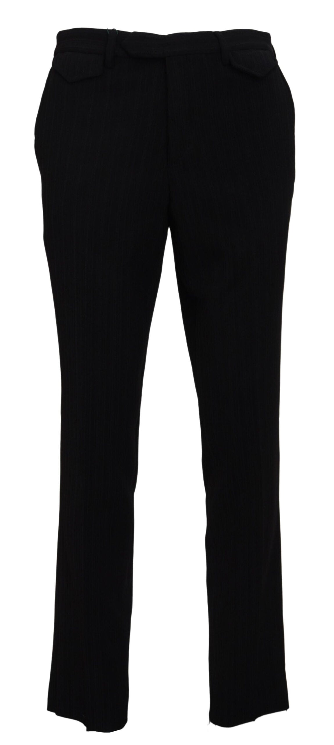 Черен памучен прав мъжки официален панталон BENCIVENGA