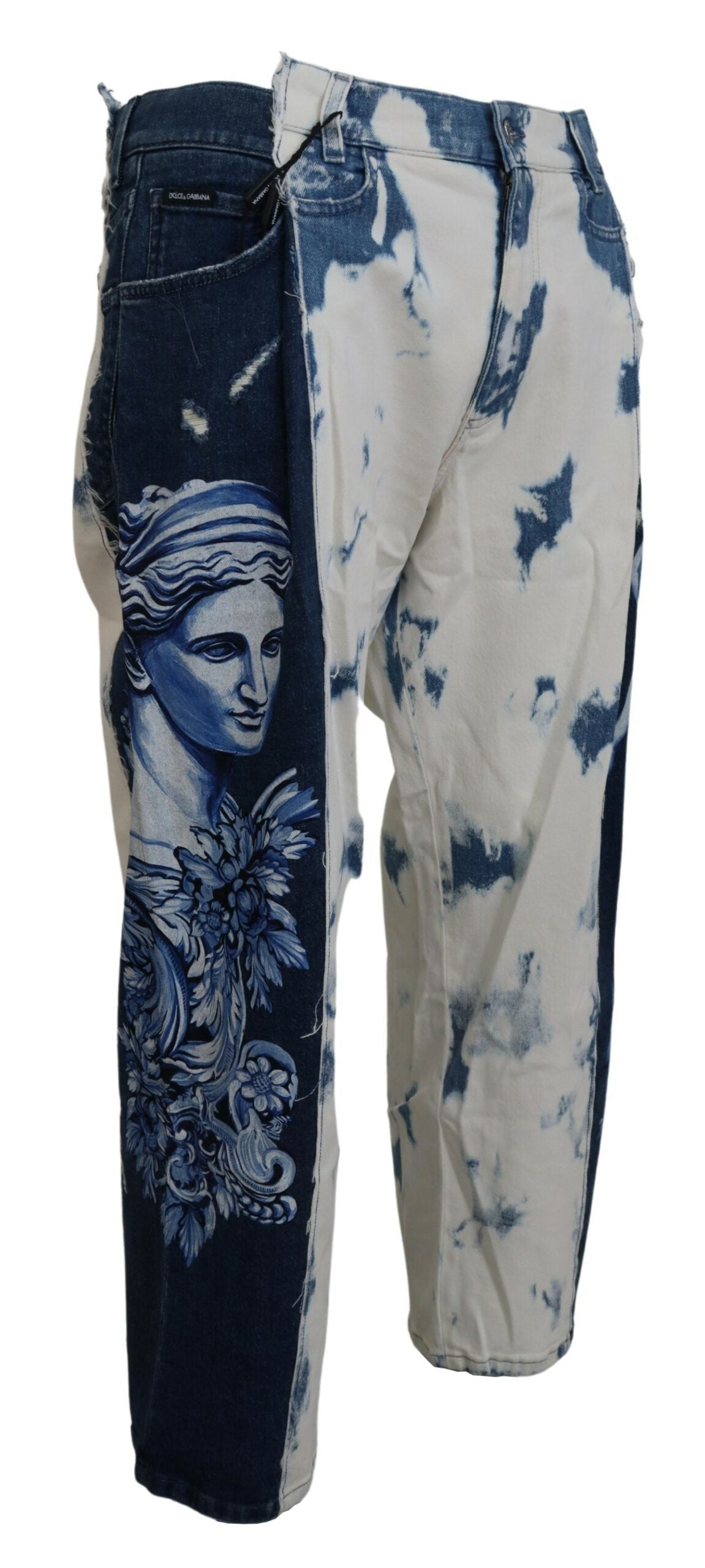 Dolce &amp; Gabbana Blue Ceasar Denim Памучни широки дънки
