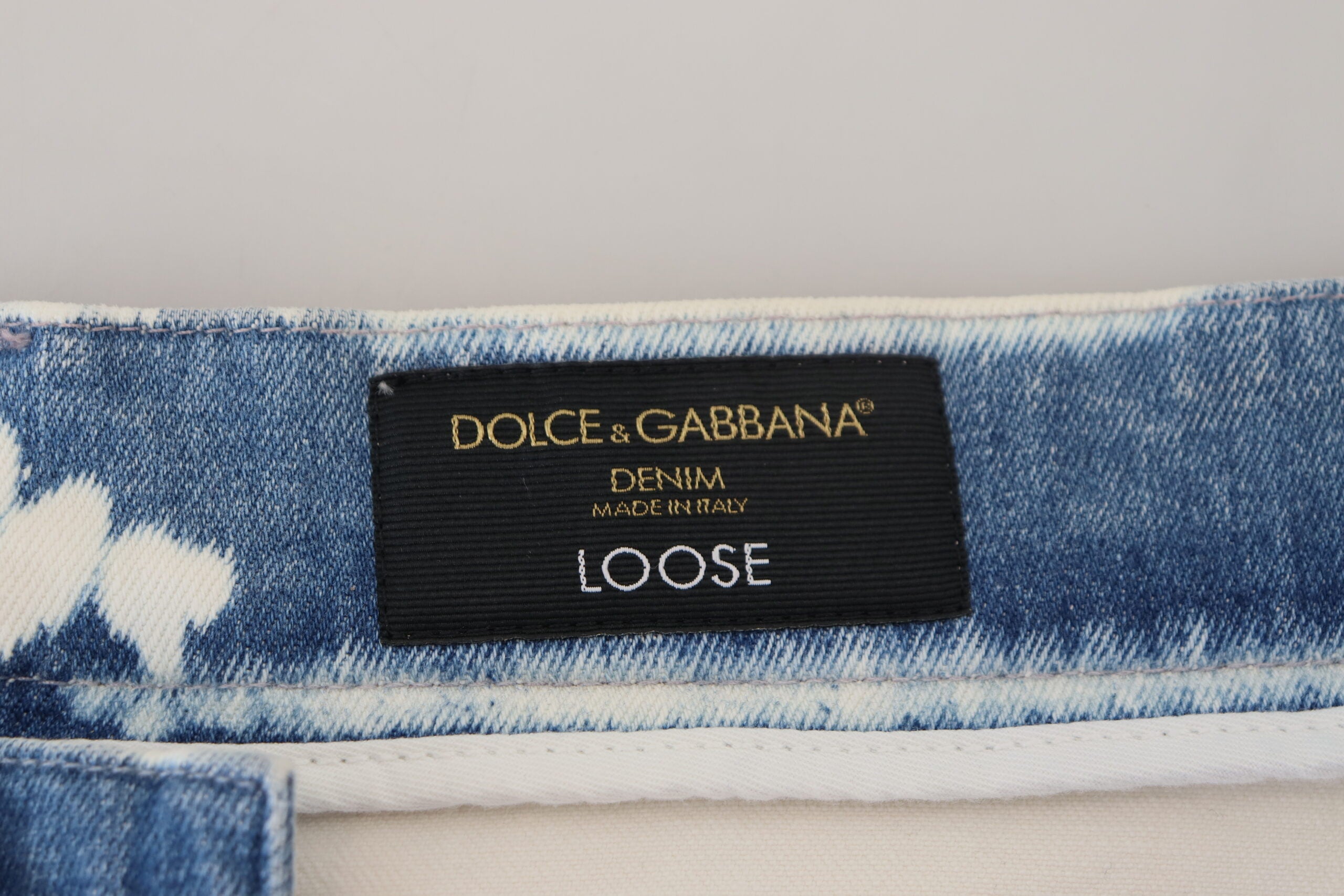 Dolce &amp; Gabbana Blue Ceasar Denim Памучни широки дънки