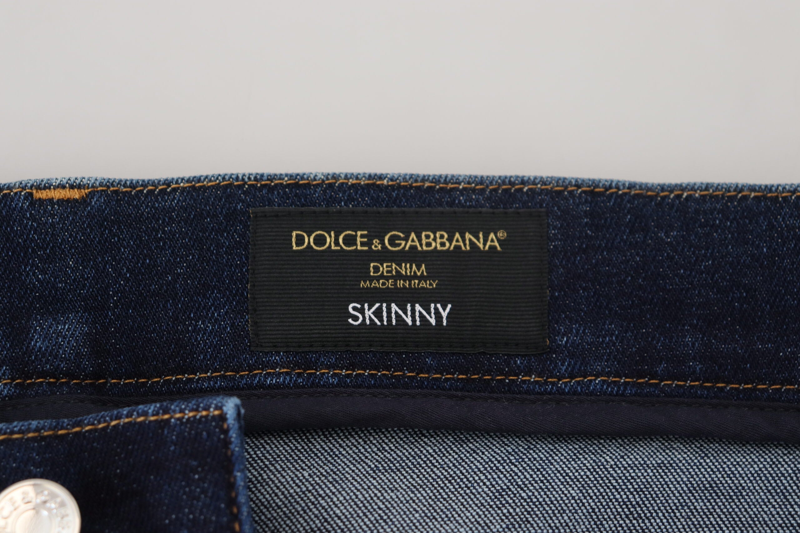 Тъмно сини памучни SKINNY дънки Dolce &amp; Gabbana