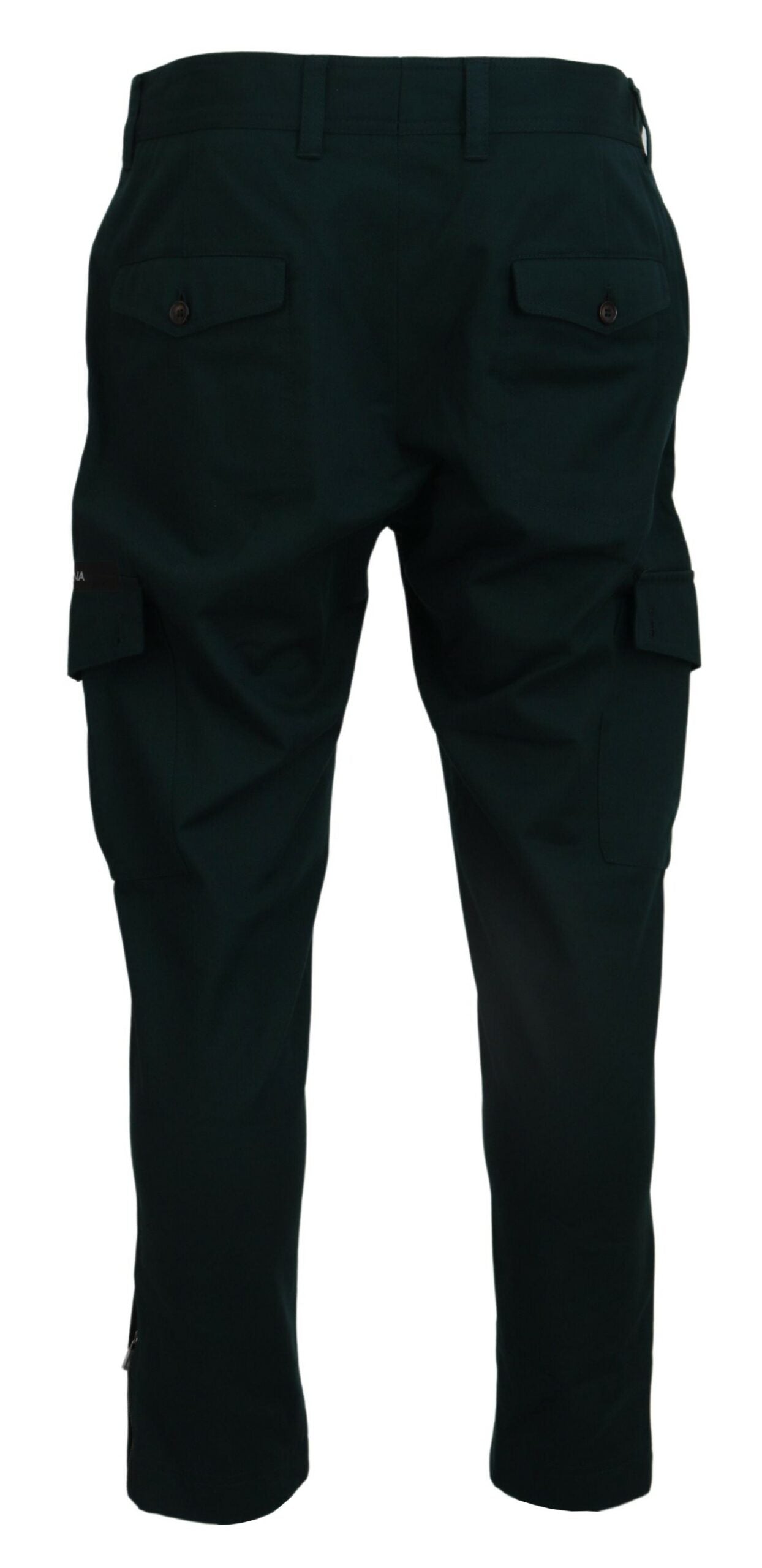 Dolce &amp; Gabbana Green Cargo памучен еластичен дънков панталон