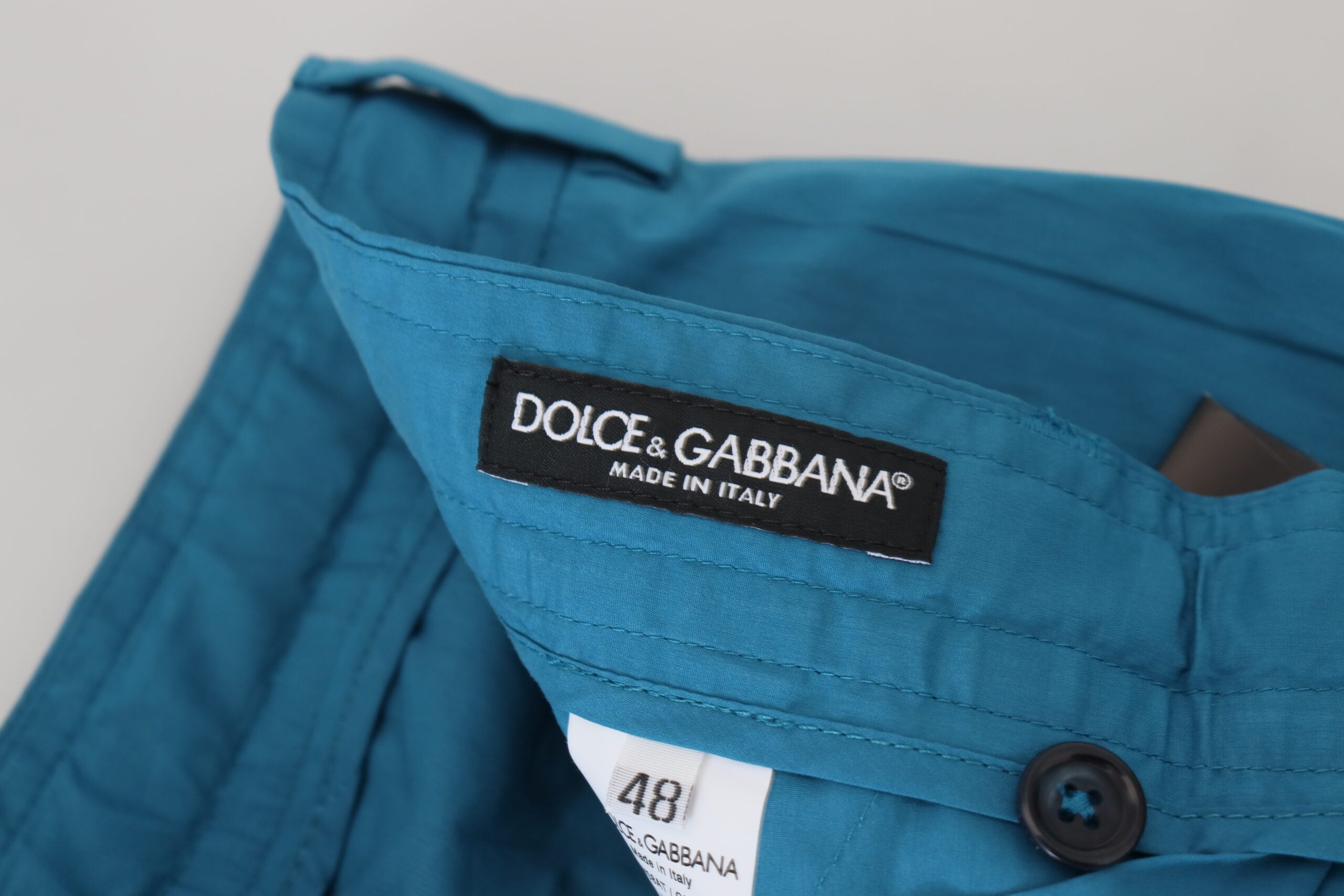 Сини памучни чинос панталони Dolce &amp; Gabbana