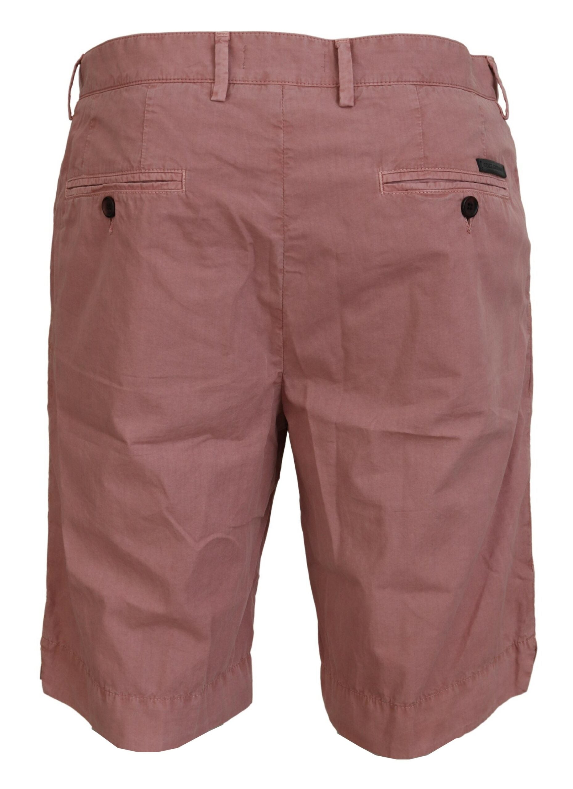 Dolce &amp; Gabbana Pink Chinos Cotton Ежедневни мъжки шорти