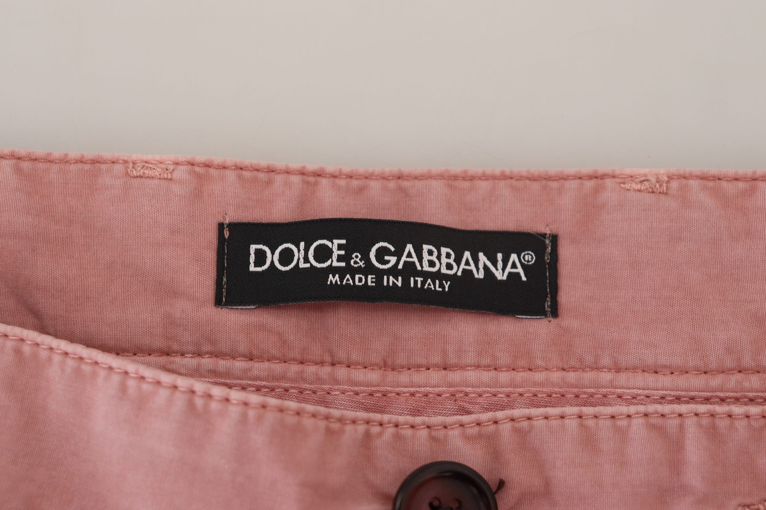 Dolce &amp; Gabbana Pink Chinos Cotton Ежедневни мъжки шорти