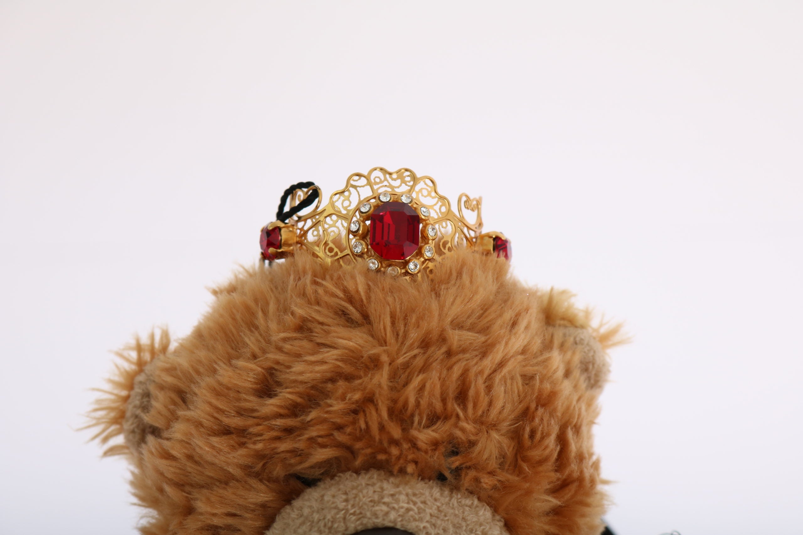 Dolce &amp; Gabbana Teddy Bear Gold Crystal Crown Тиара Диадема Лента за коса